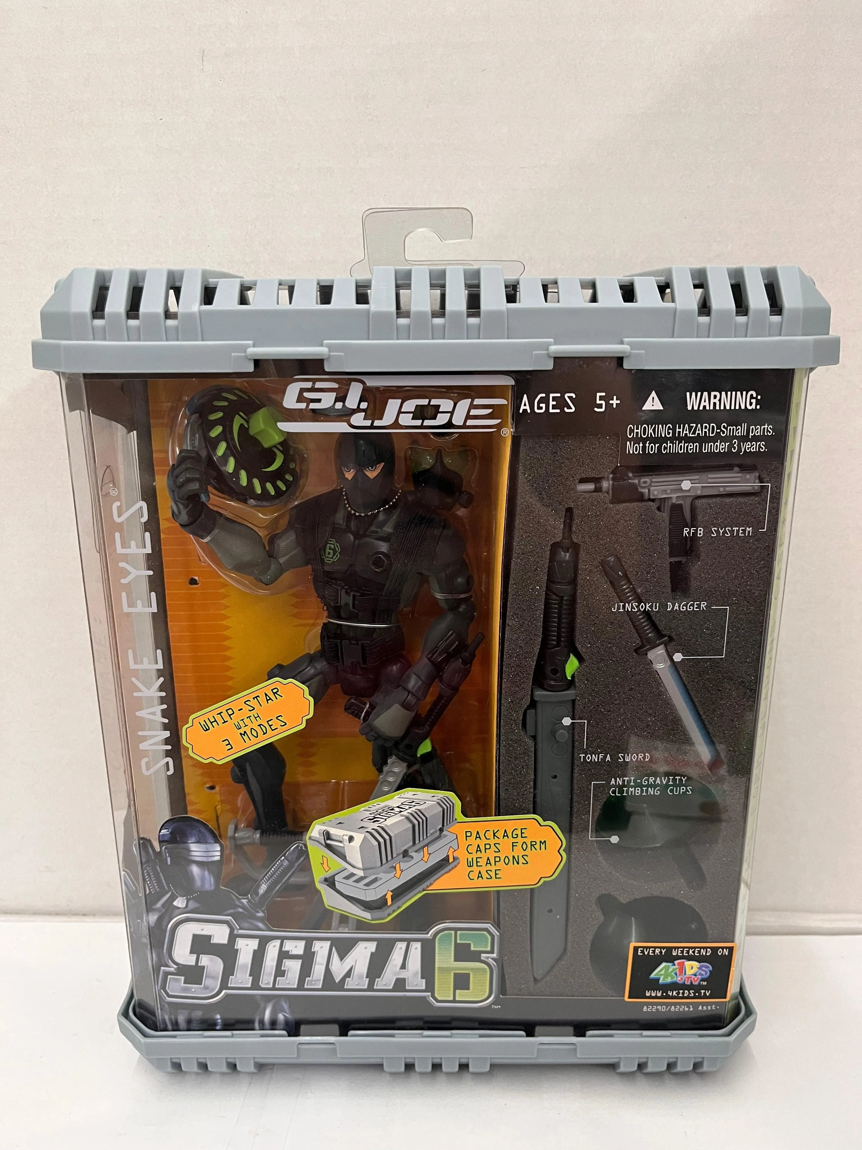 New G.I. Joe Sigma 6 Snake Eyes Figure 2005 Hasbro Action Figure NEW