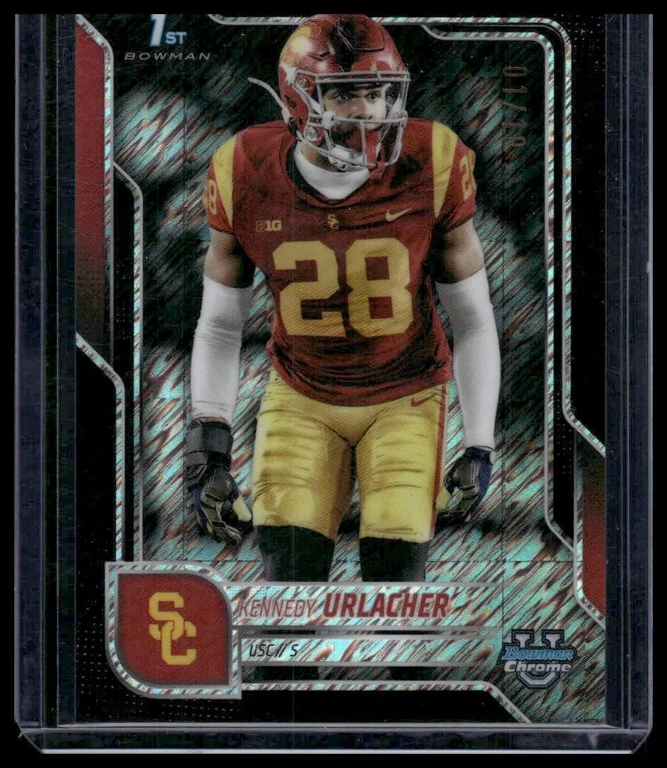 2025 Bowman University Chrome #16 Kennedy Urlacher Black Shimmer Refractor #/10