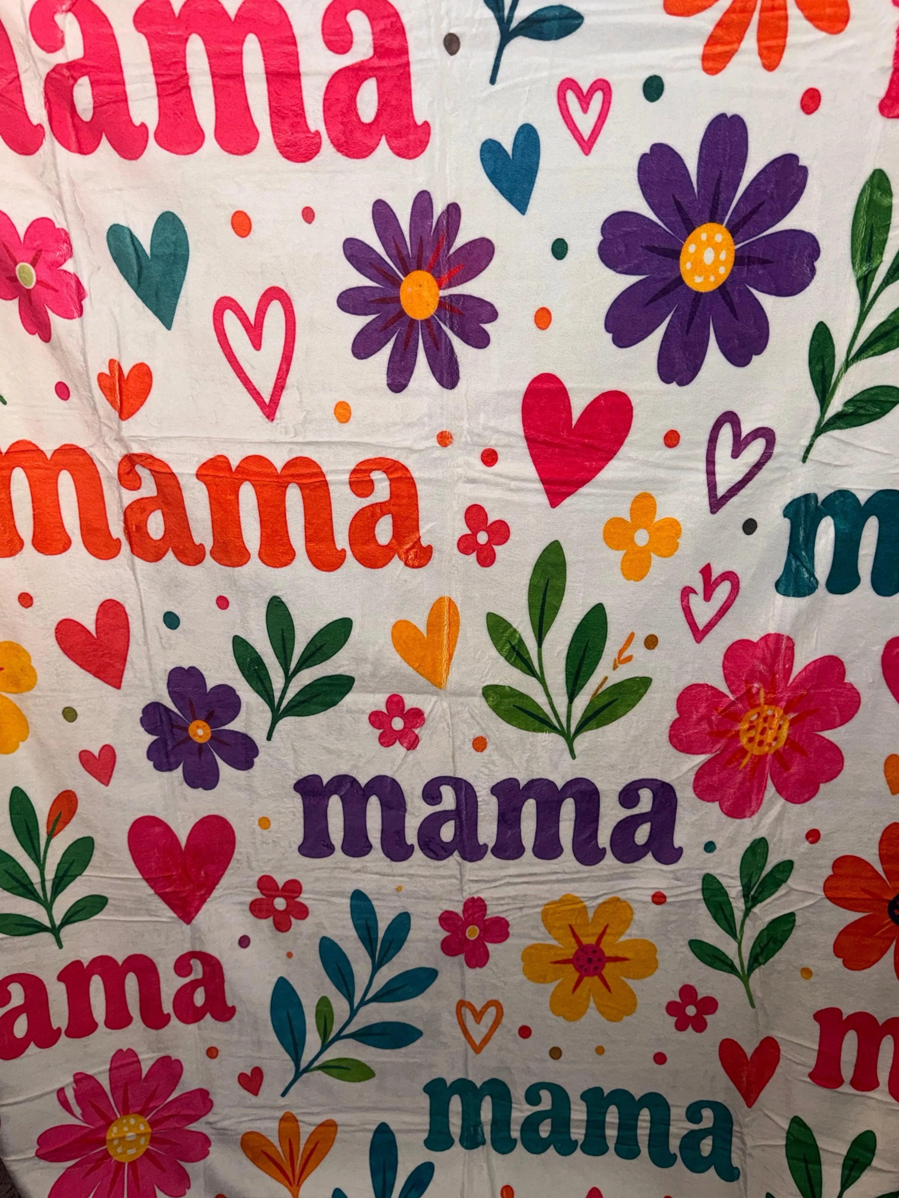 “mama” 50x60 Minky Plush