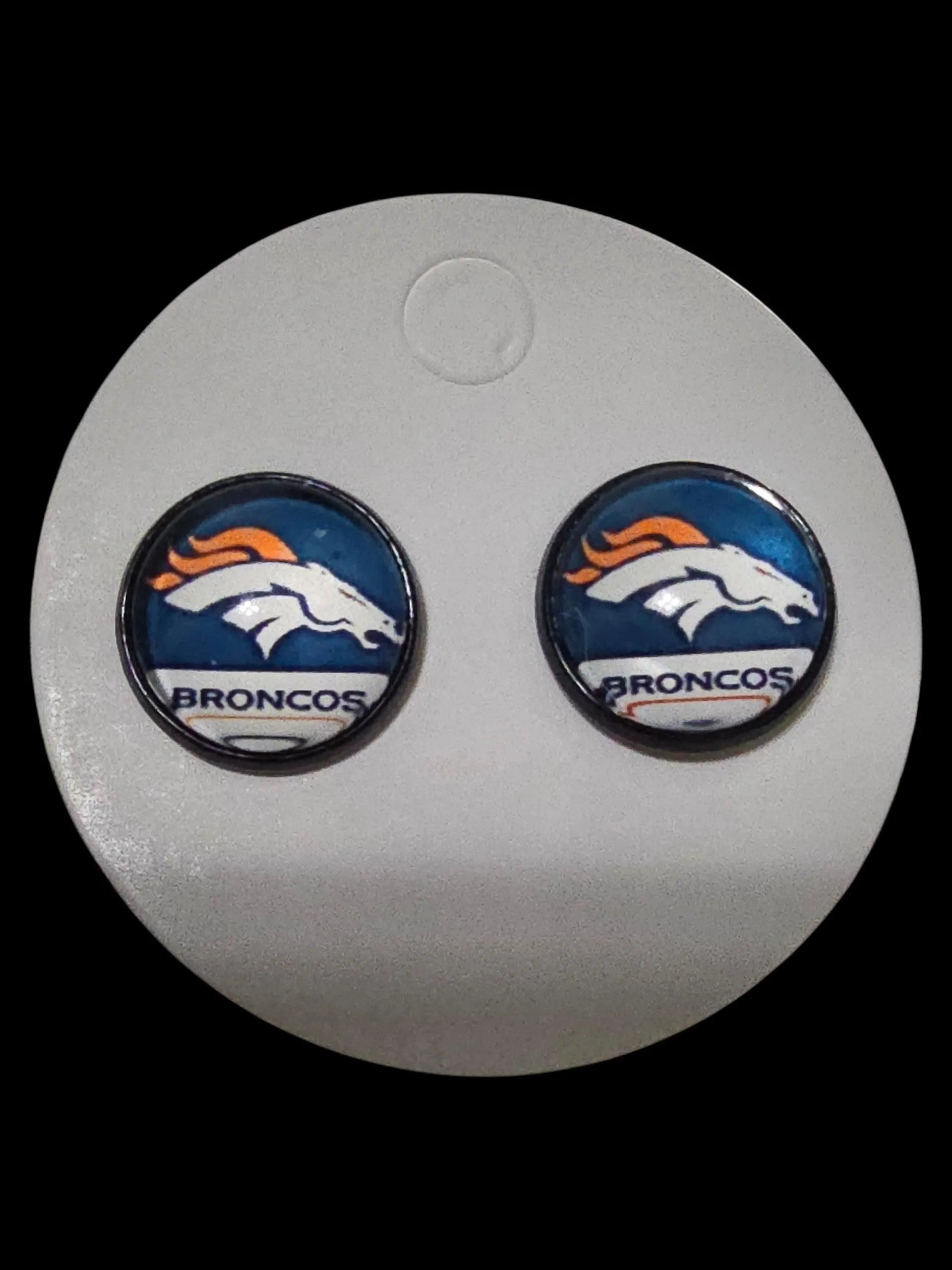 772 Broncos Inspired Stud Earrings