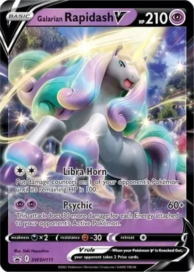 SWSH111 Galarian Rapidash V - SWSH Black Star Promo