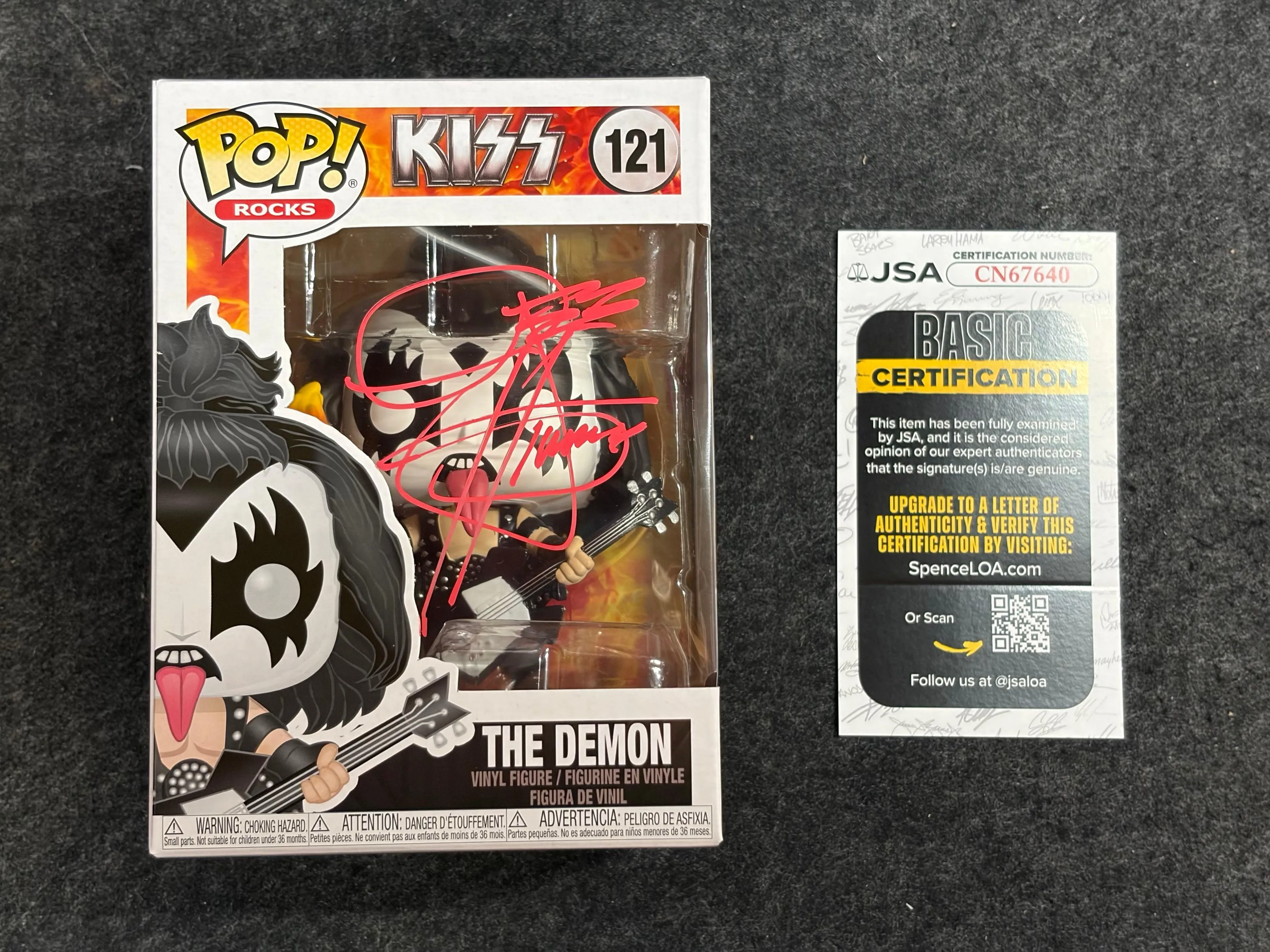 Gene Simmons Signed Kiss The Demon #121 Funko - JSA COA