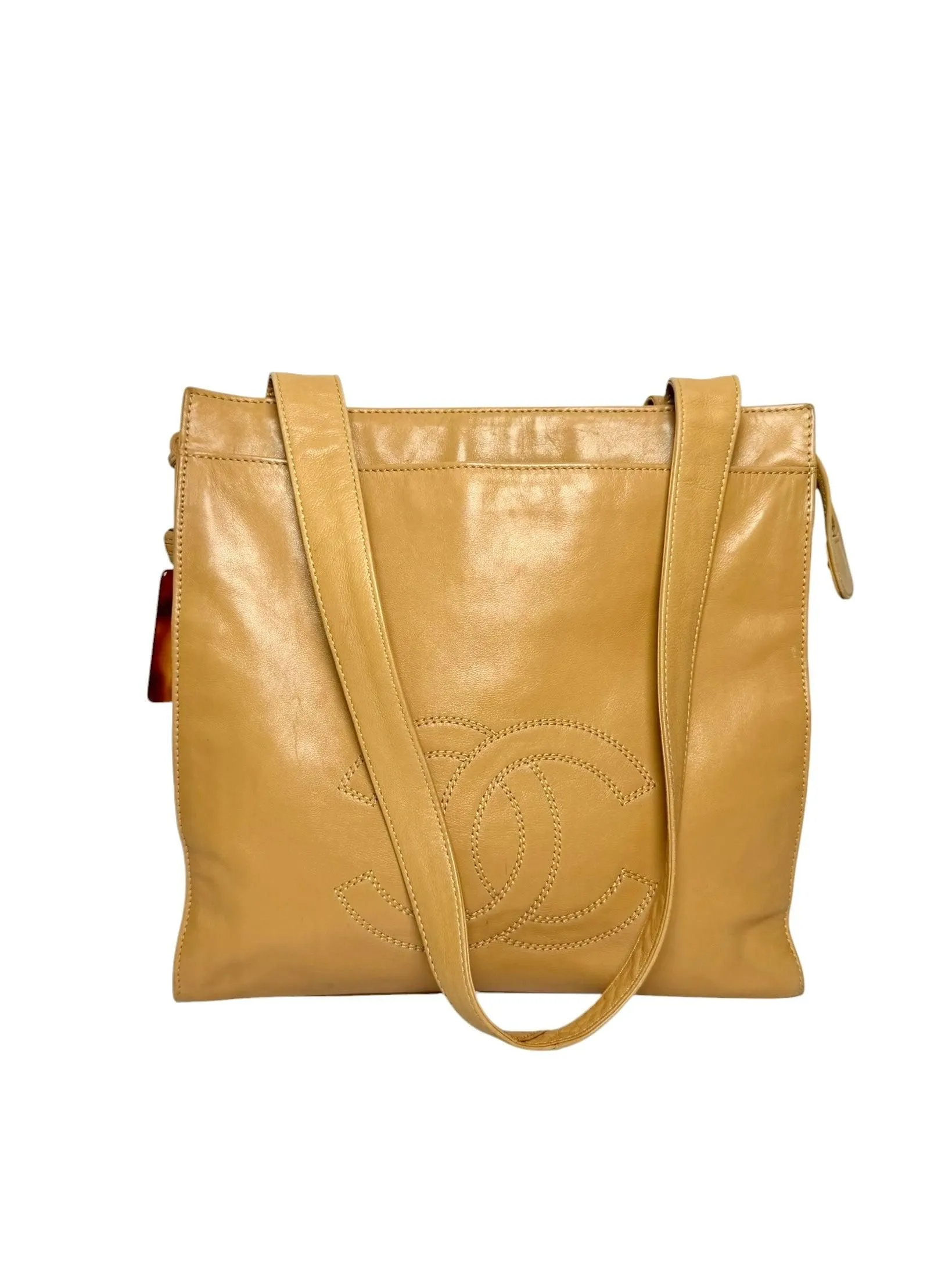 Chanel Vintage Timeless CC Tote Beige