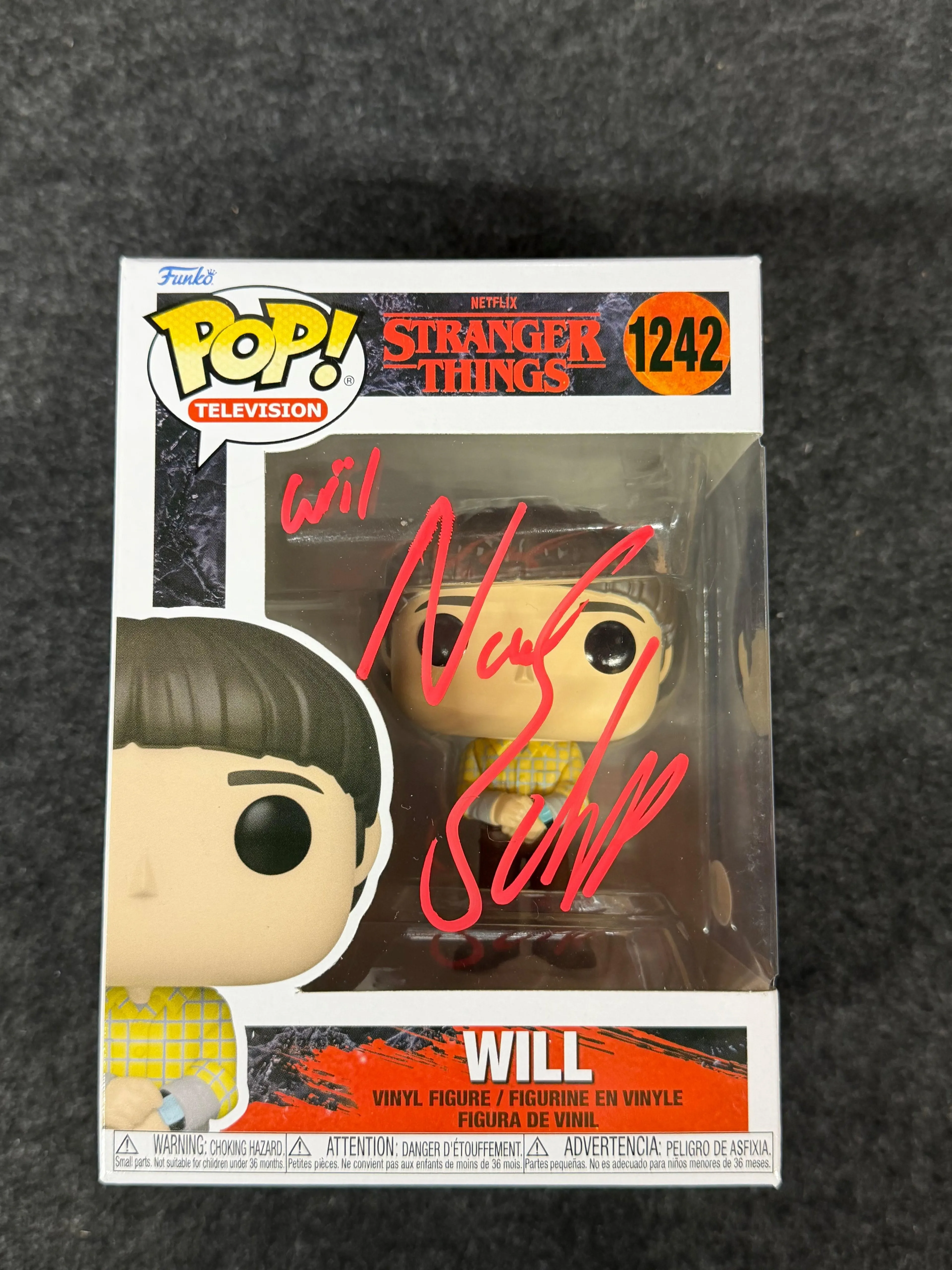 Noah Schnapp Signed Will Byers Stranger Things #1242 Funko - JSA COA