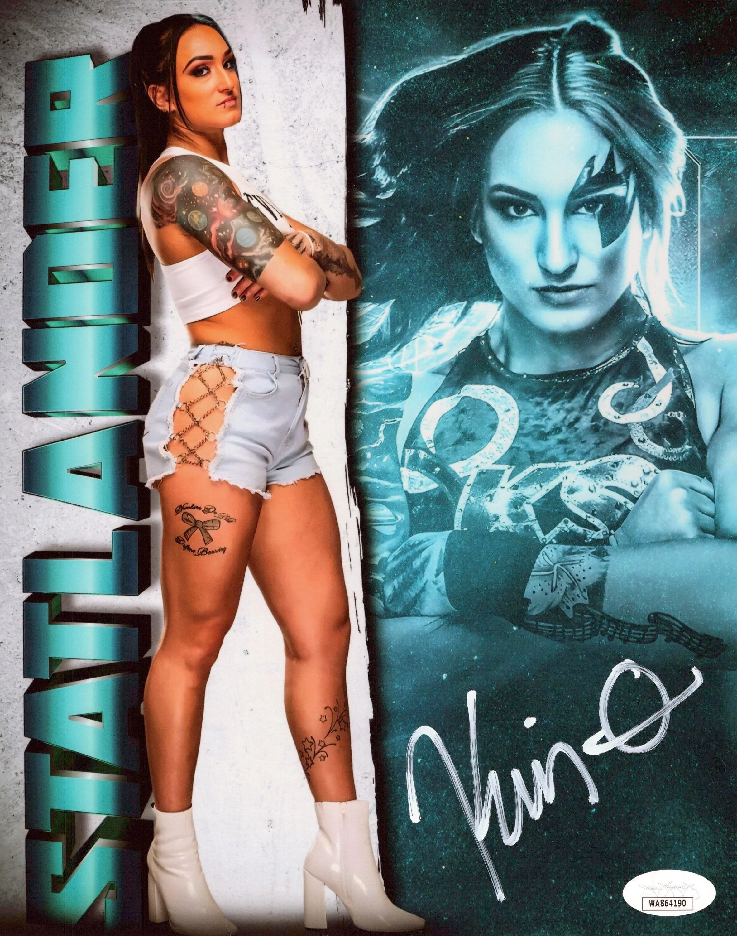 Kris Statlander (8x10 metallic) JSA aew photo signed auto autographed