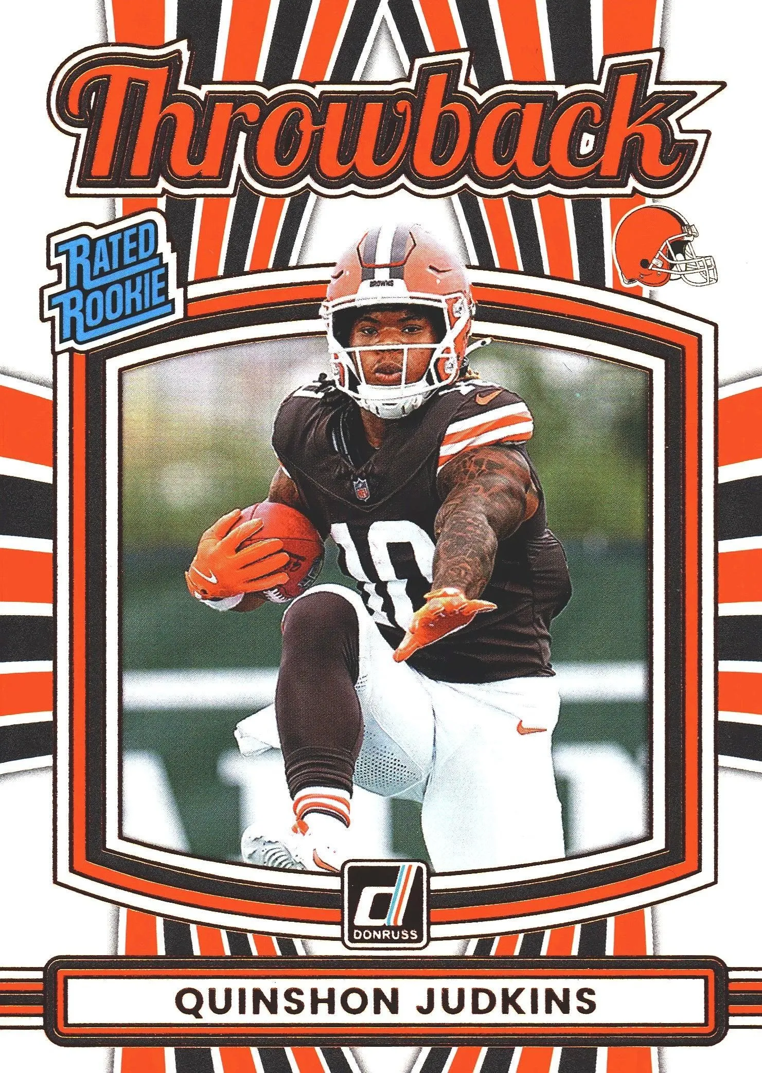 2025 Panini Donruss Rated Rookies Throwback Quinshon Judkins #26 Cleveland Browns
