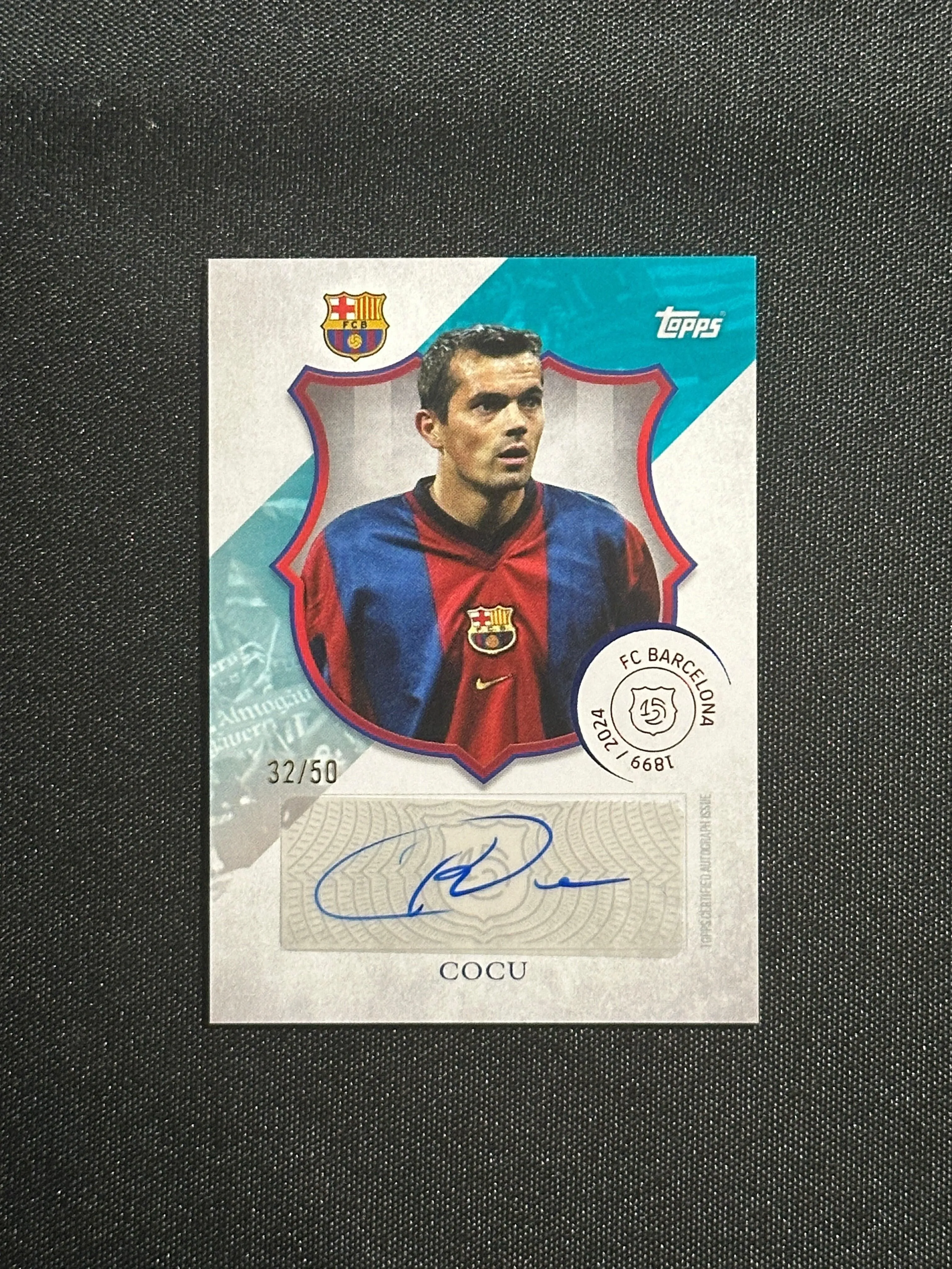 Cocu Autograph 32/50 - Topps Barcelona 125