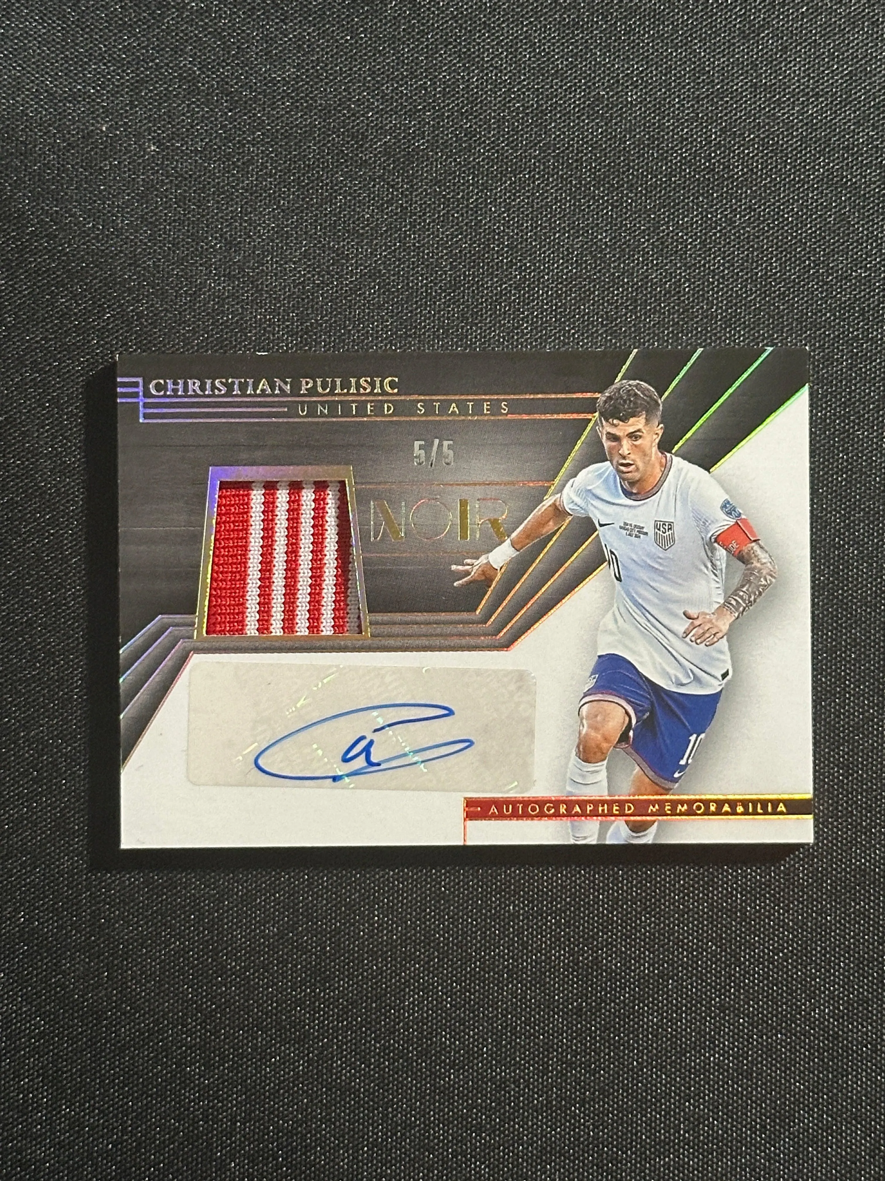 Christian Pulisic Autograph 5/5 - Panini Noir 2024/25