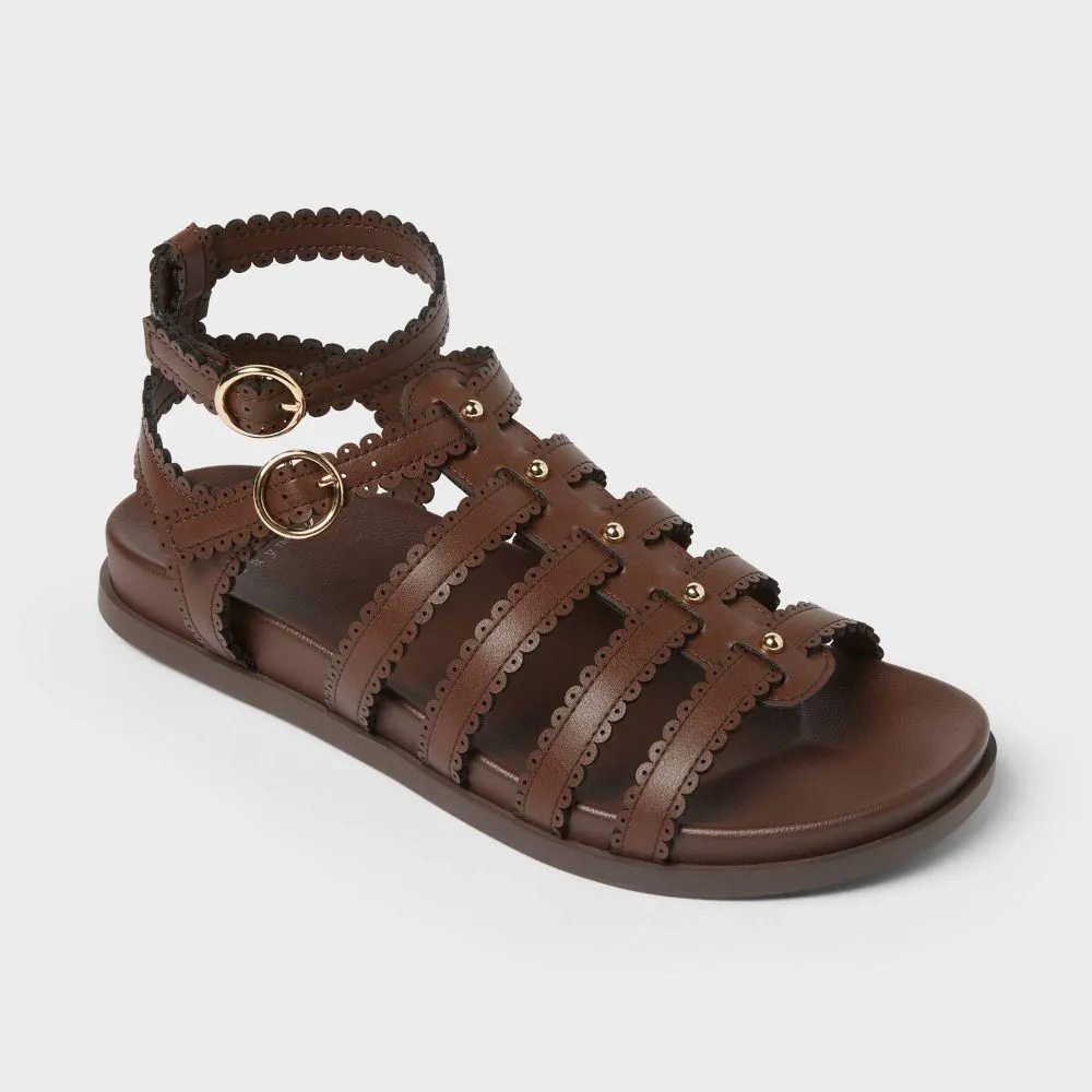 New without Tags - Women’s Billie Ankle Strap Sandals - A New Day Chocolate 7