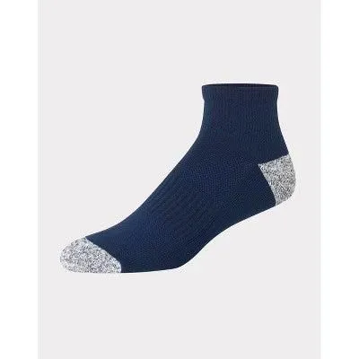 Hanes Moves Premium Men's Performance Ankle Socks 6pk - Navy 6-12: Breathable