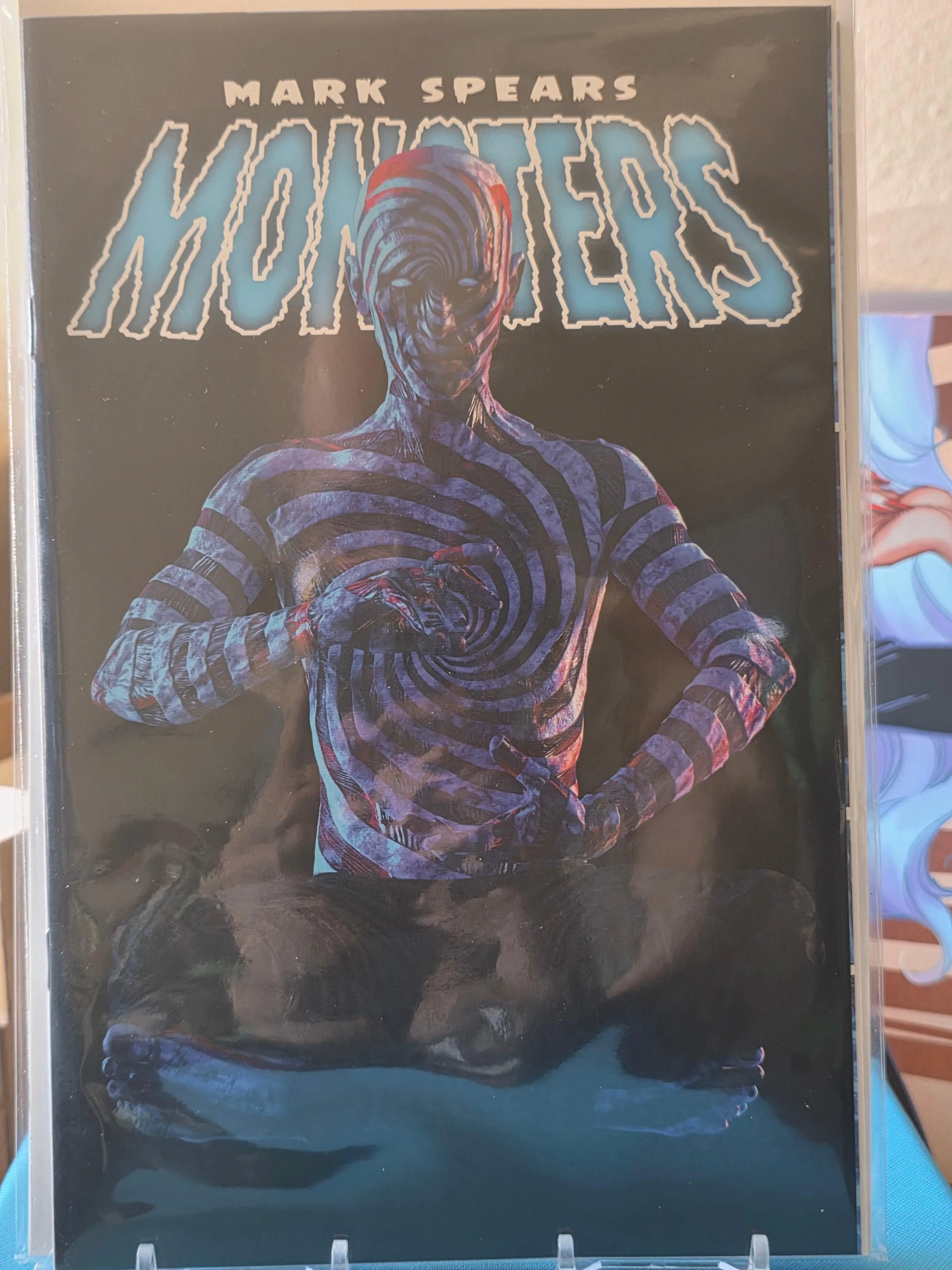 Mark Spears Monsters Matching Hypno-Swirl 3-Book Variant Set (Paper + Foil + GITD Chase) NM