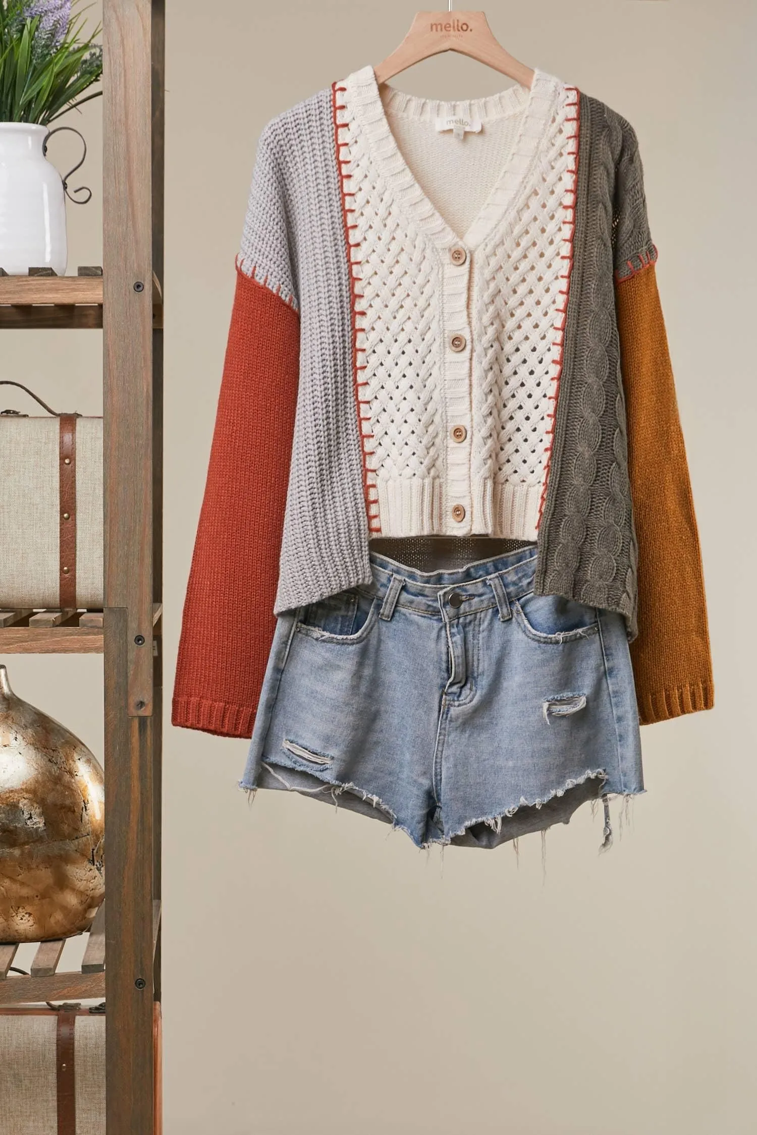 Color-Blocked Knit Sweater