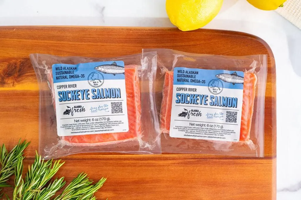 Copper River Sockeye Salmon 4oz portions (WN-BN)