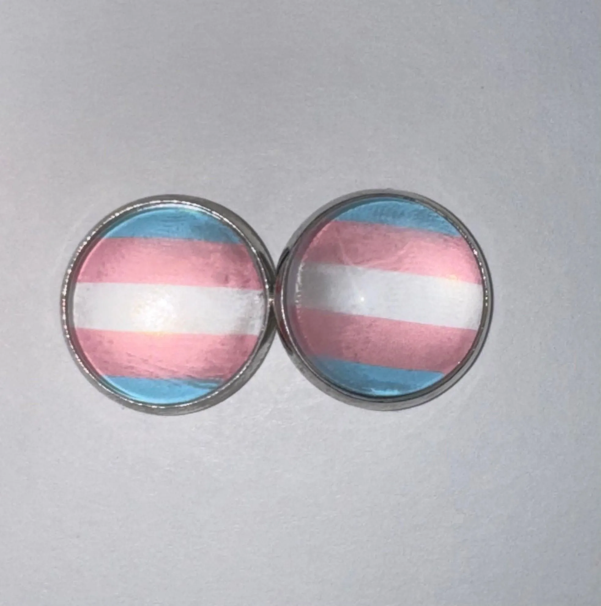 Trans Flag Earrings-Curated