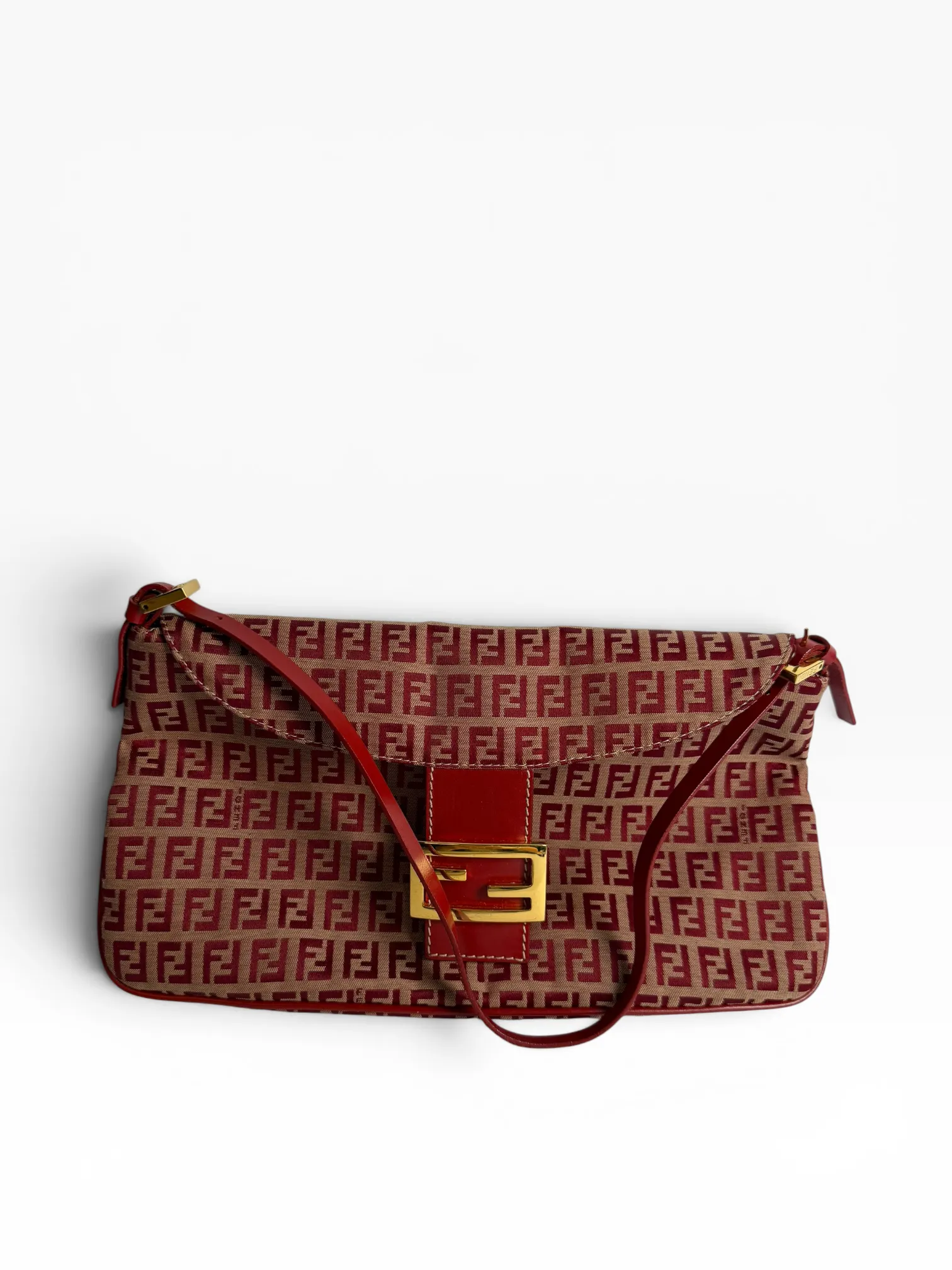 Fendi Red Baguette #1007