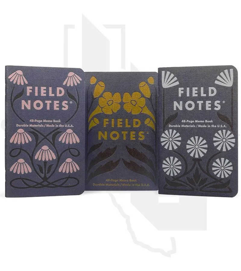 Field Notes Fall Flowers FNC-68 - Ruled Paper, 3-Pack