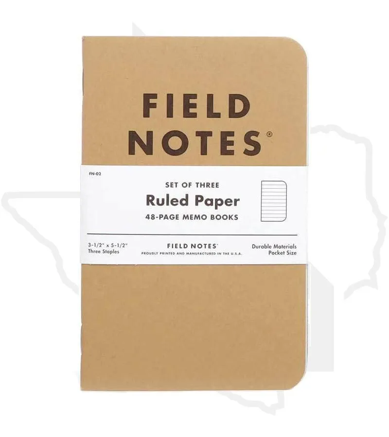 Field Notes Original Kraft FN-02 - Ruled Paper, 3-Pack