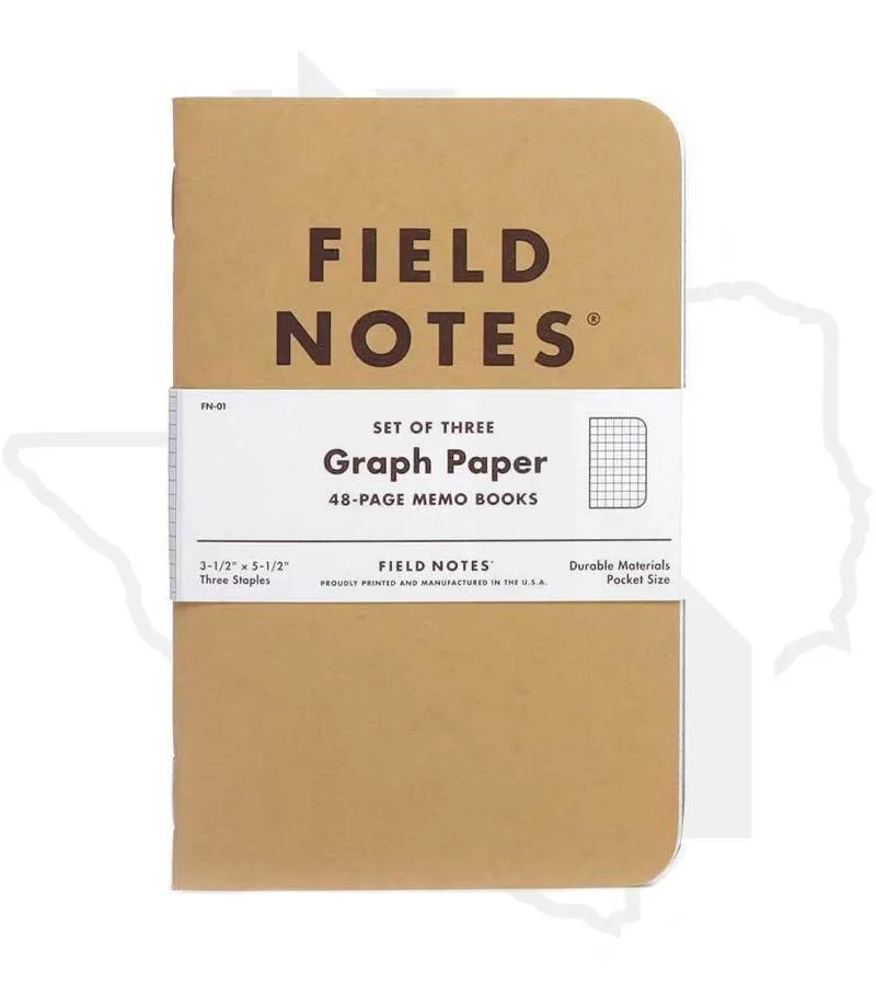 Field Notes Original Kraft FN-01 - Graph Paper, 3-Pack