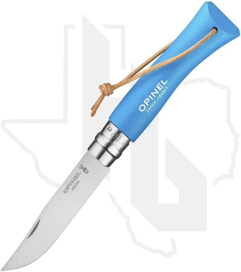 Opinel No.7 002206 - Stainless Steel, Sky Blue