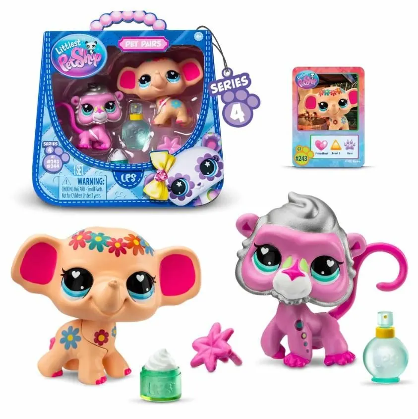 Littlest Pet Shop - LPS G7 Series 4 - Pet Pairs Elephant Spa #244 #243