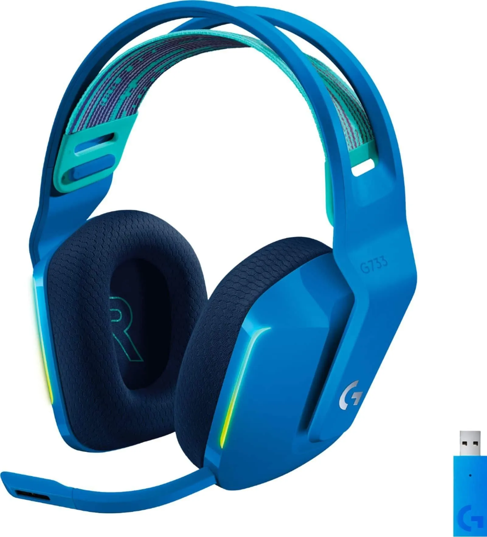 HEADSET PC-G733 LIGHTSPEED Wireless RGB Gaming Headset-BLUE-2.4GHZ- 981-000942