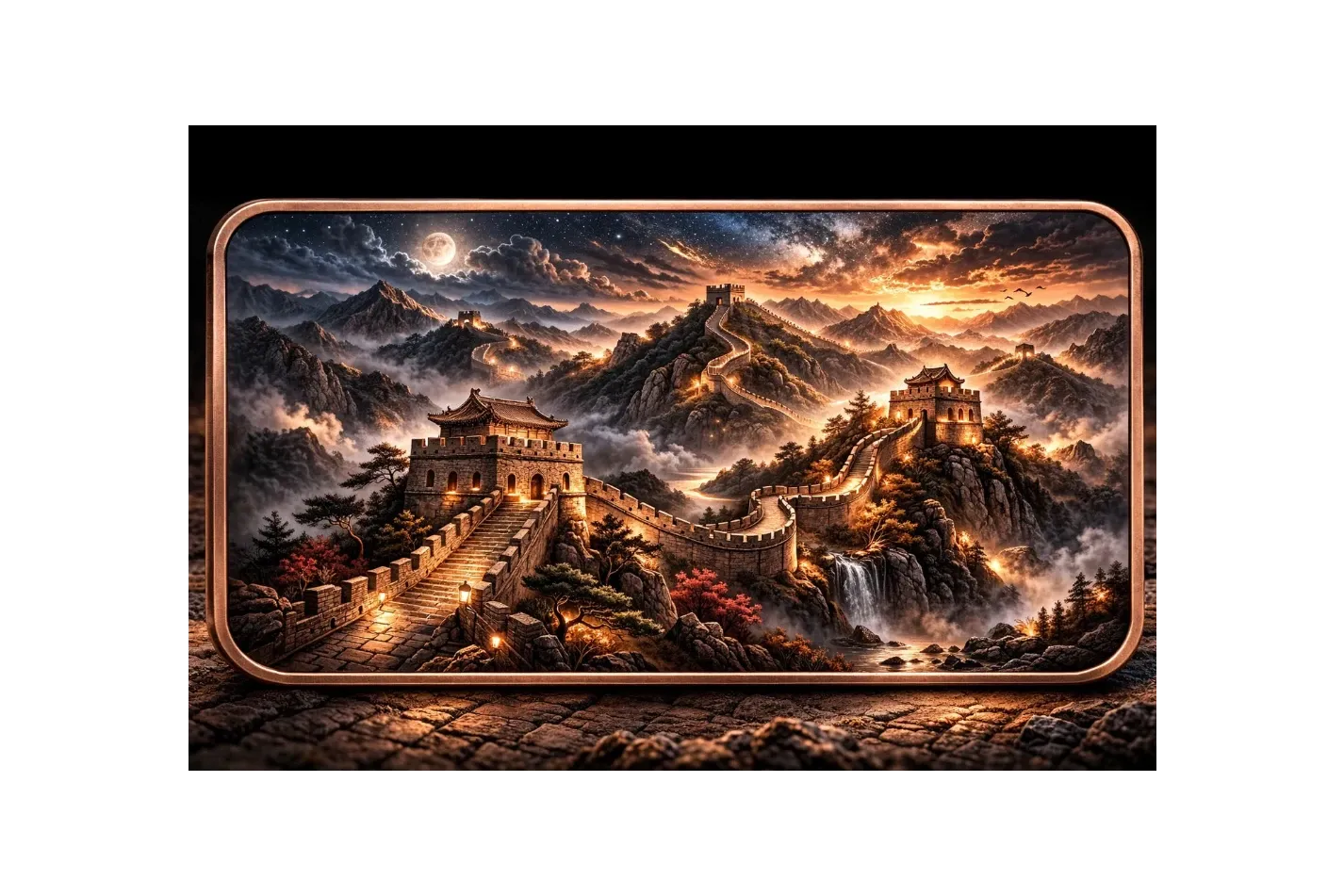 In Stock! 2026 Great Wall of China 10oz .999 AVDP Copper Bar
