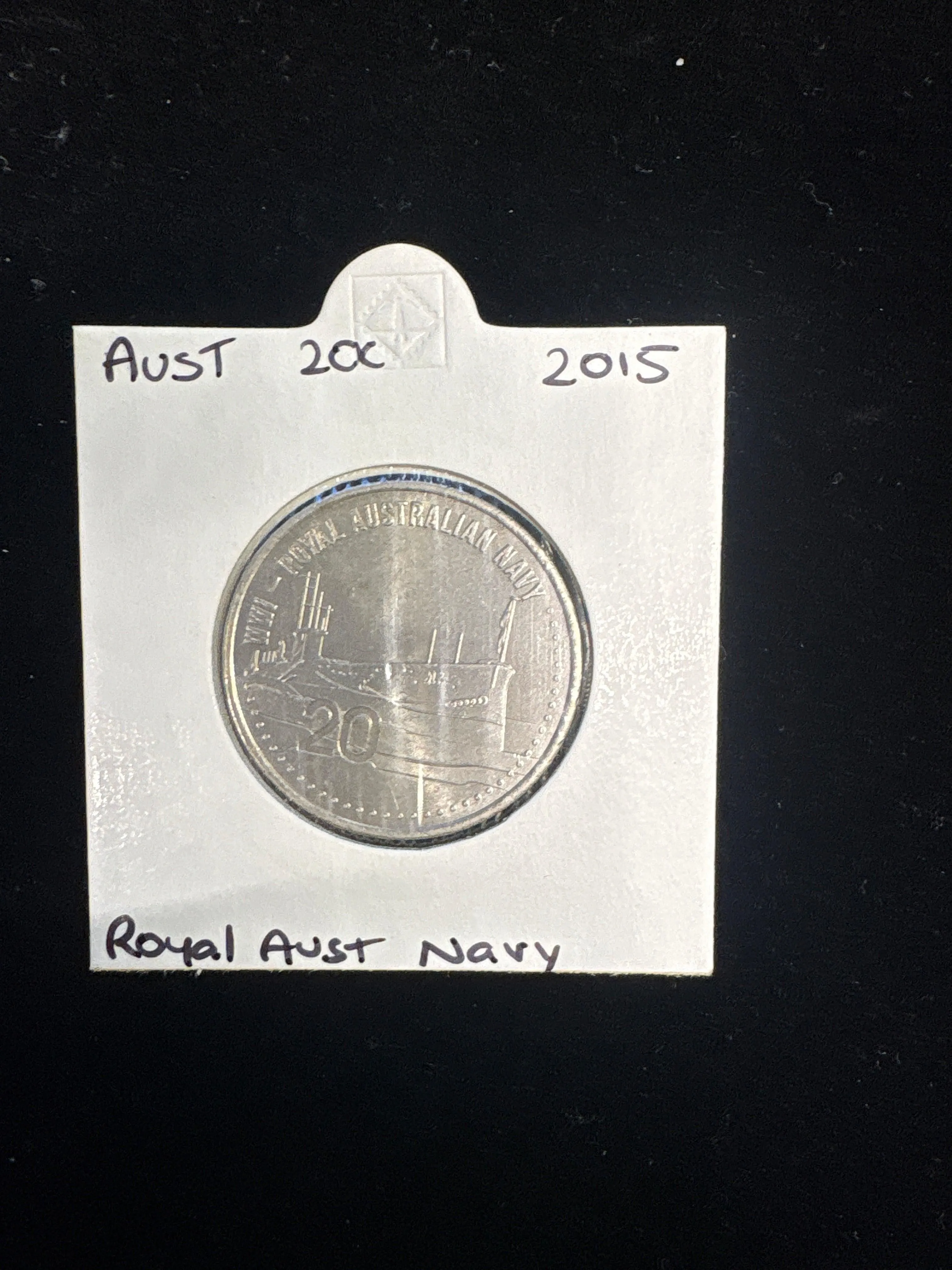 #M207 2015 Australia 20c “Royal Australian Navy” Commemorative Coin in Holder