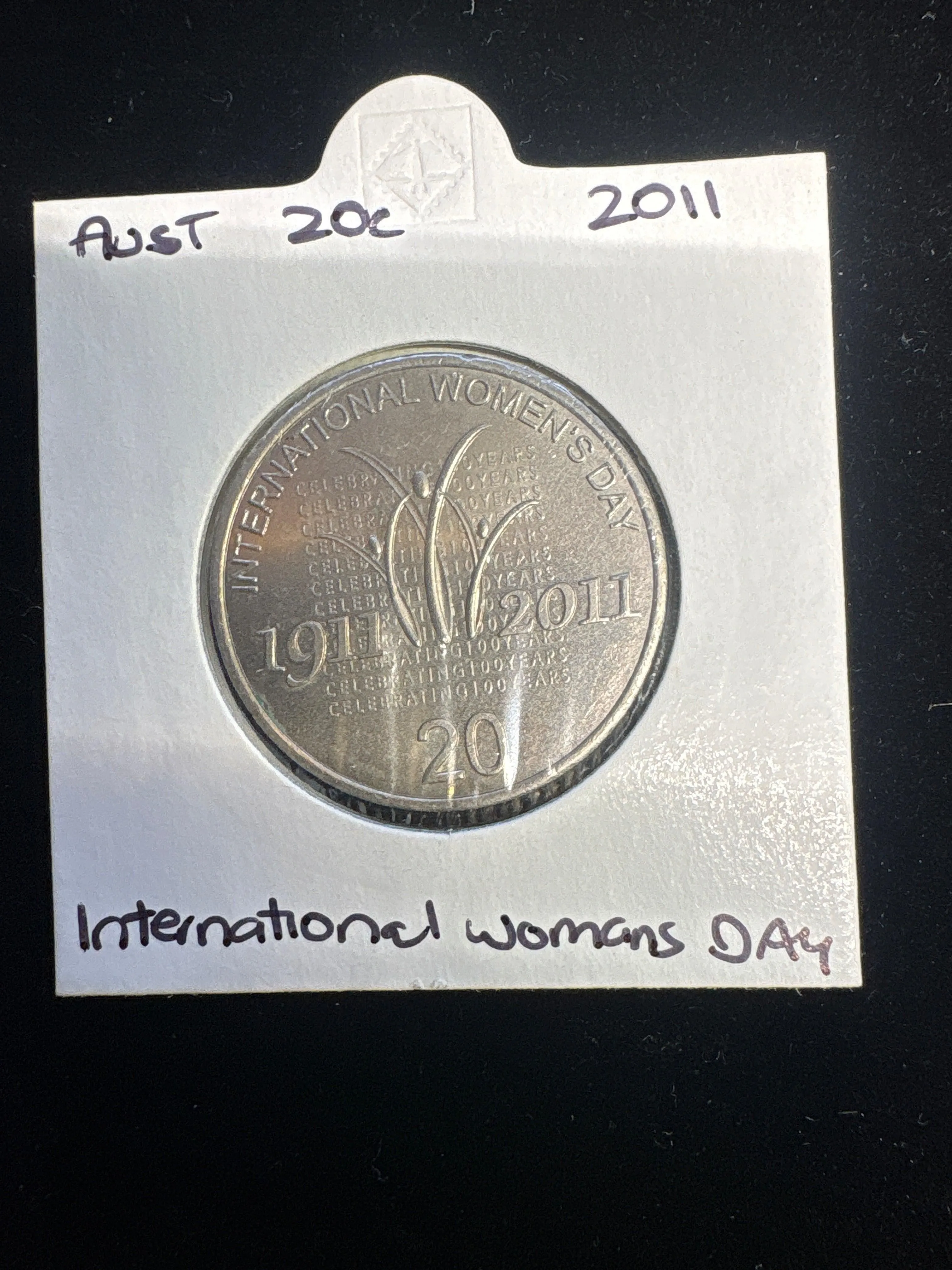 #M215 2011 Australia 20c International Women’s Day Commemorative Coin (BU)