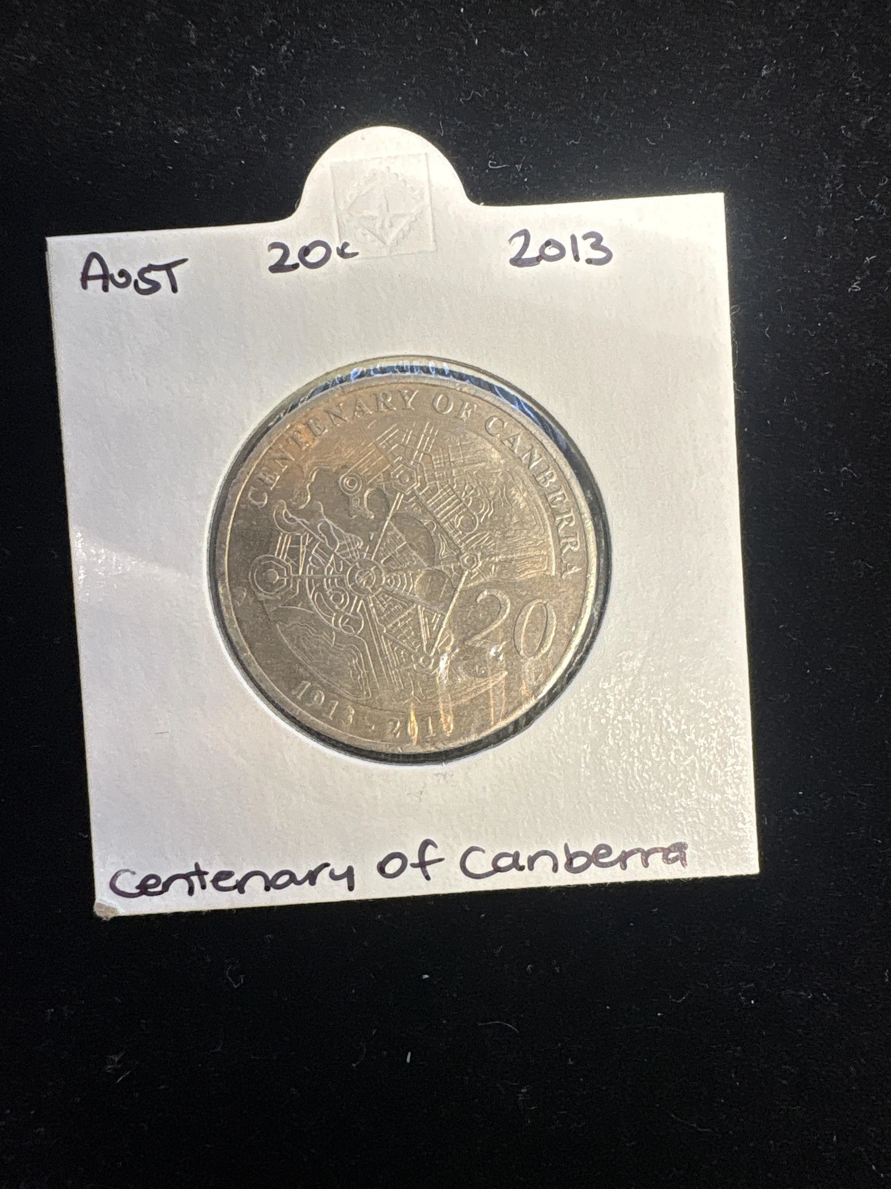 #M217 2013 Australia 20c Centenary of Canberra Commemorative Coin (Circulated)