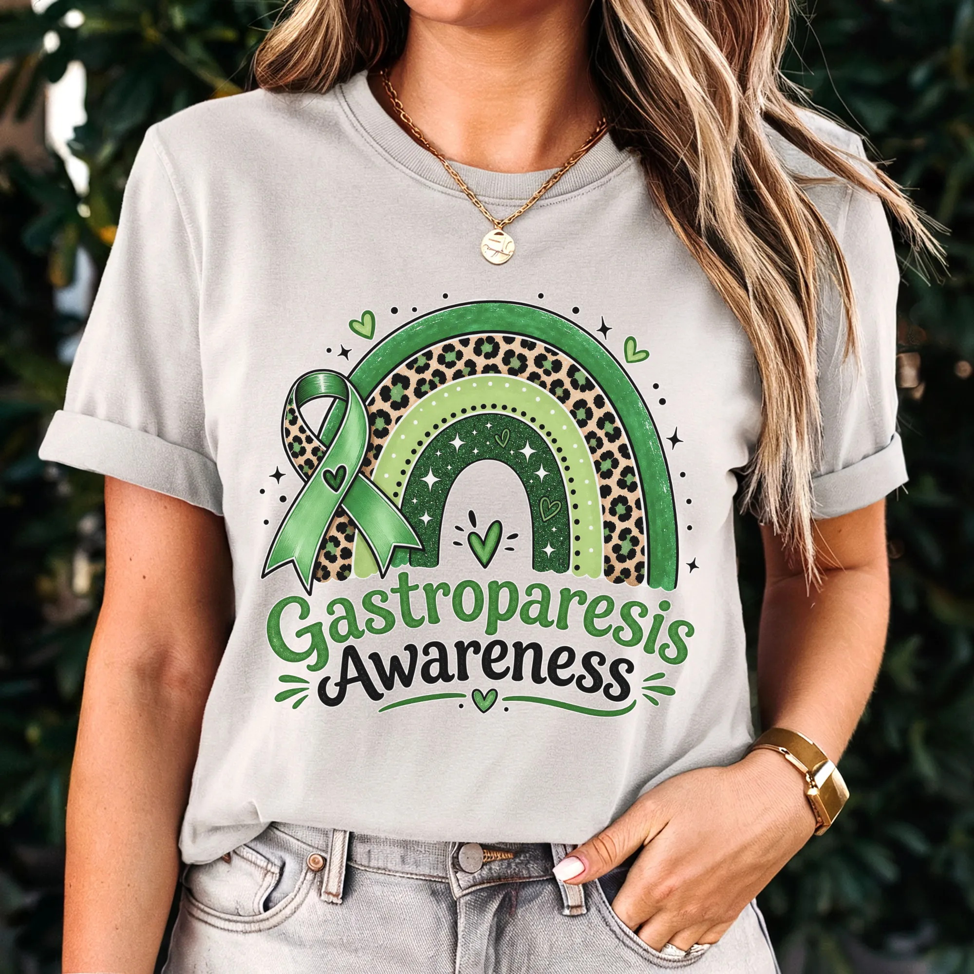 Gastroparesis Awareness Rainbow T-Shirt