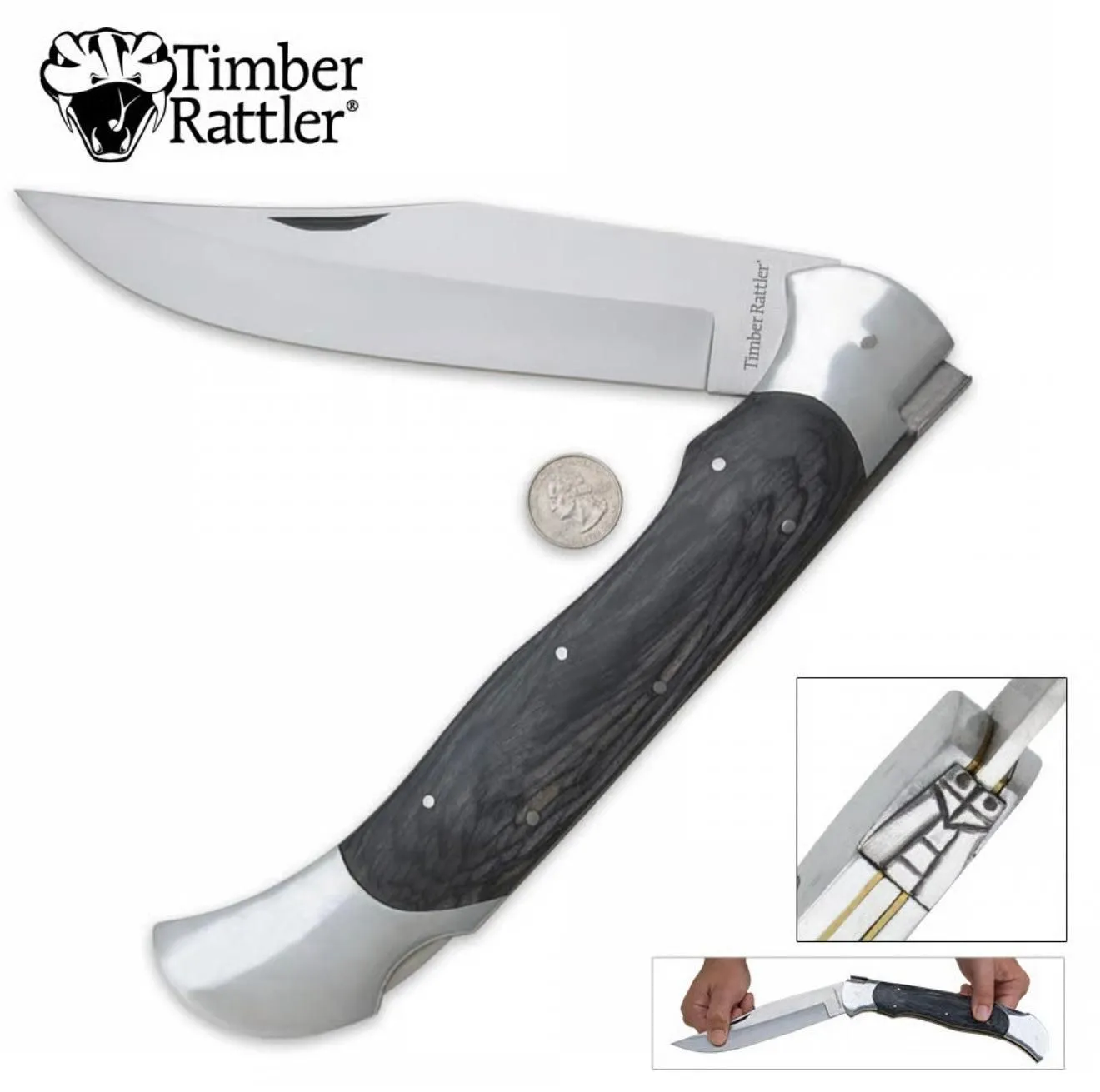 Timber Rattler Scarab Lockback