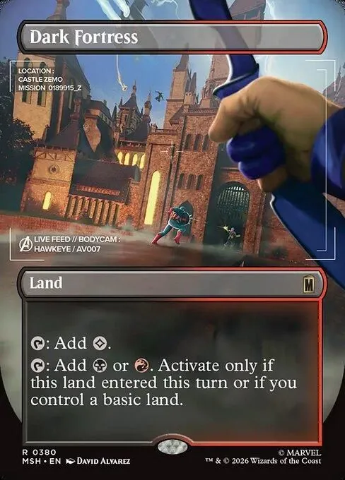 MSH, Dark Fortress, (Borderless), 380, R, Near Mint, Normal, EN