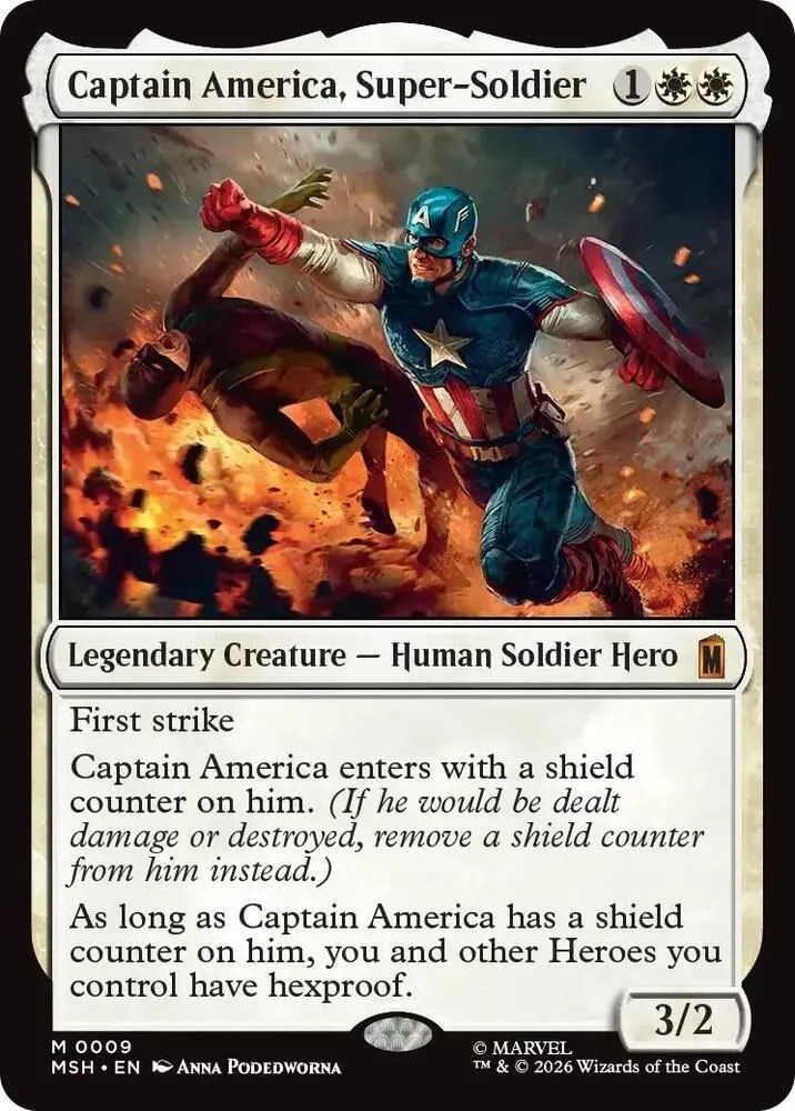 MSH, Captain America, Super-Soldier, Standard, 9, M, Near Mint, Normal, EN