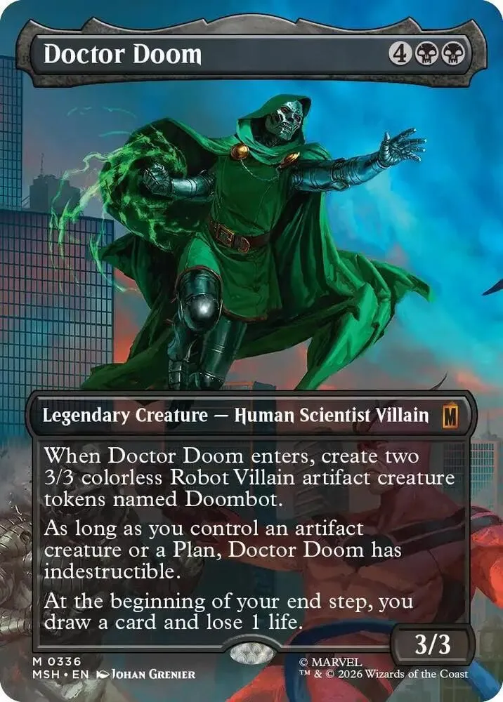 MSH, Doctor Doom, (Borderless), 336, M, Near Mint, Normal, EN