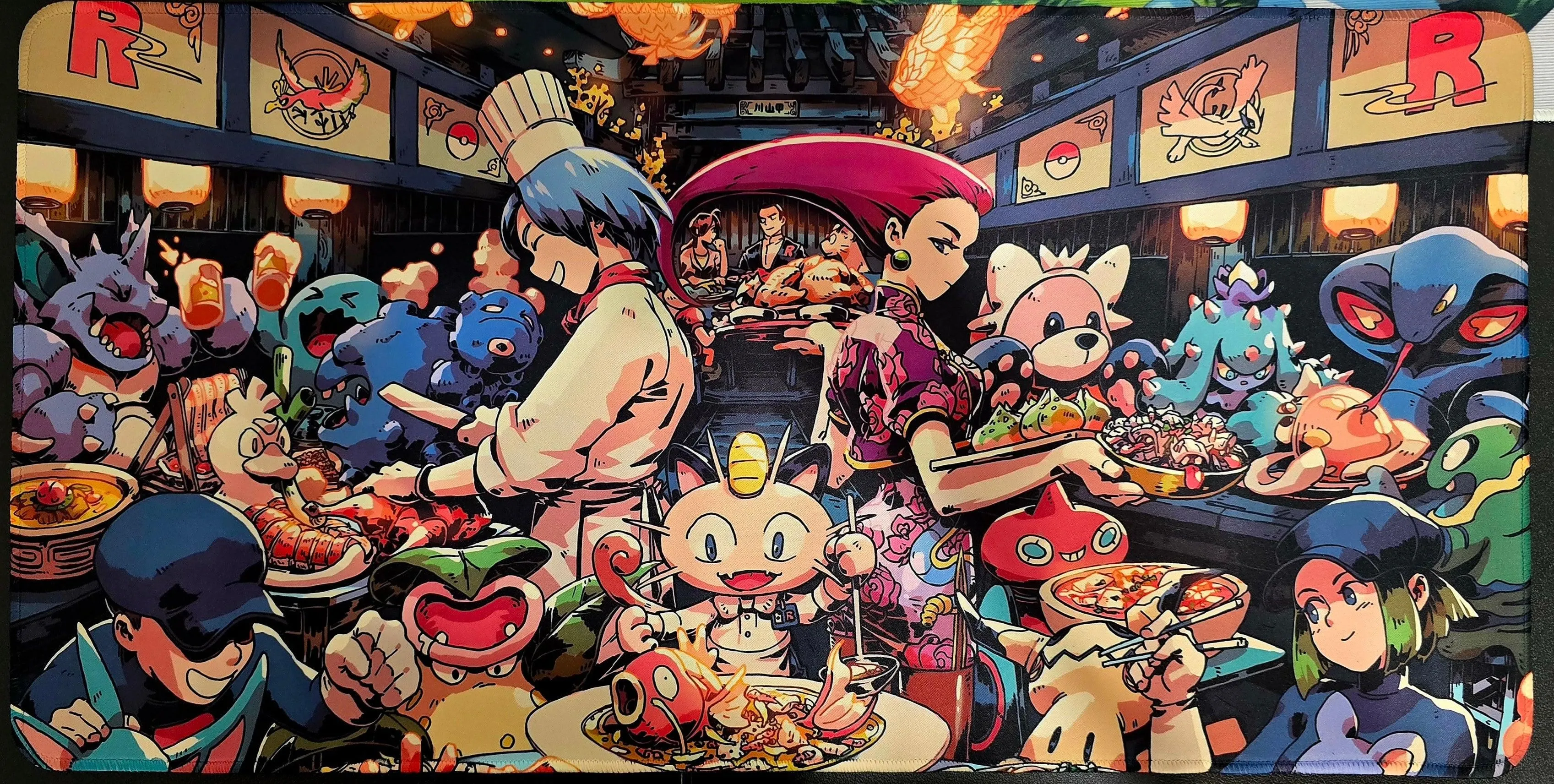 Team Rocket Playmat — Custom Stitched-Edge Play Mat (23.6" × 11.8")
