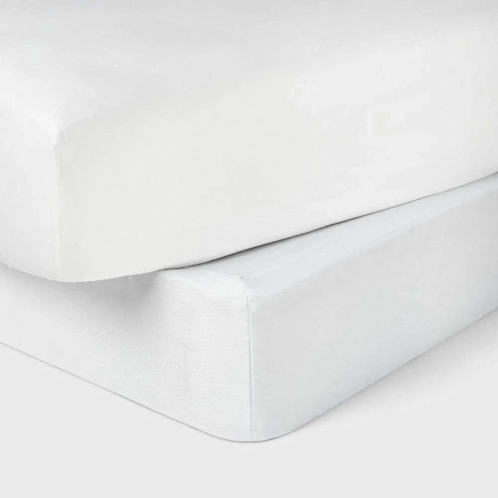 New without box - Queen Box Spring Cover White - Threshold: Recycled Polyester Twill STANDARD 100