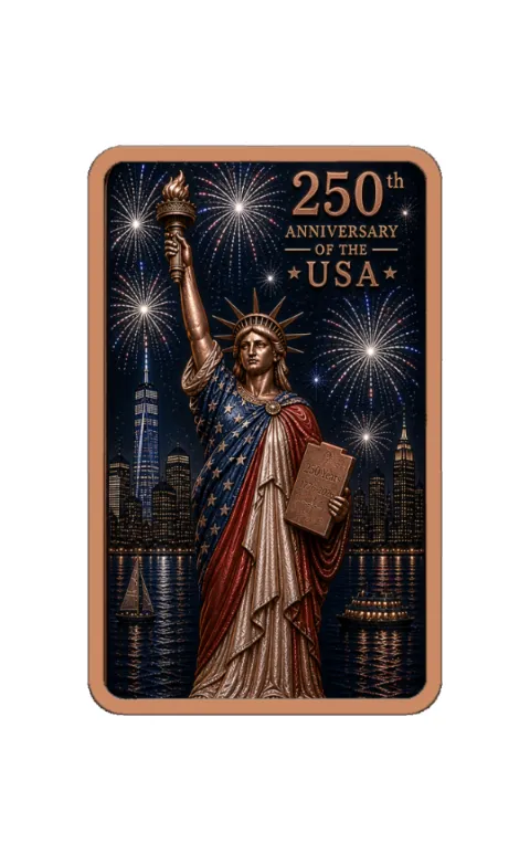 In Stock! 250 Gram America's 250 Bar Colorized Copper in Display Box
