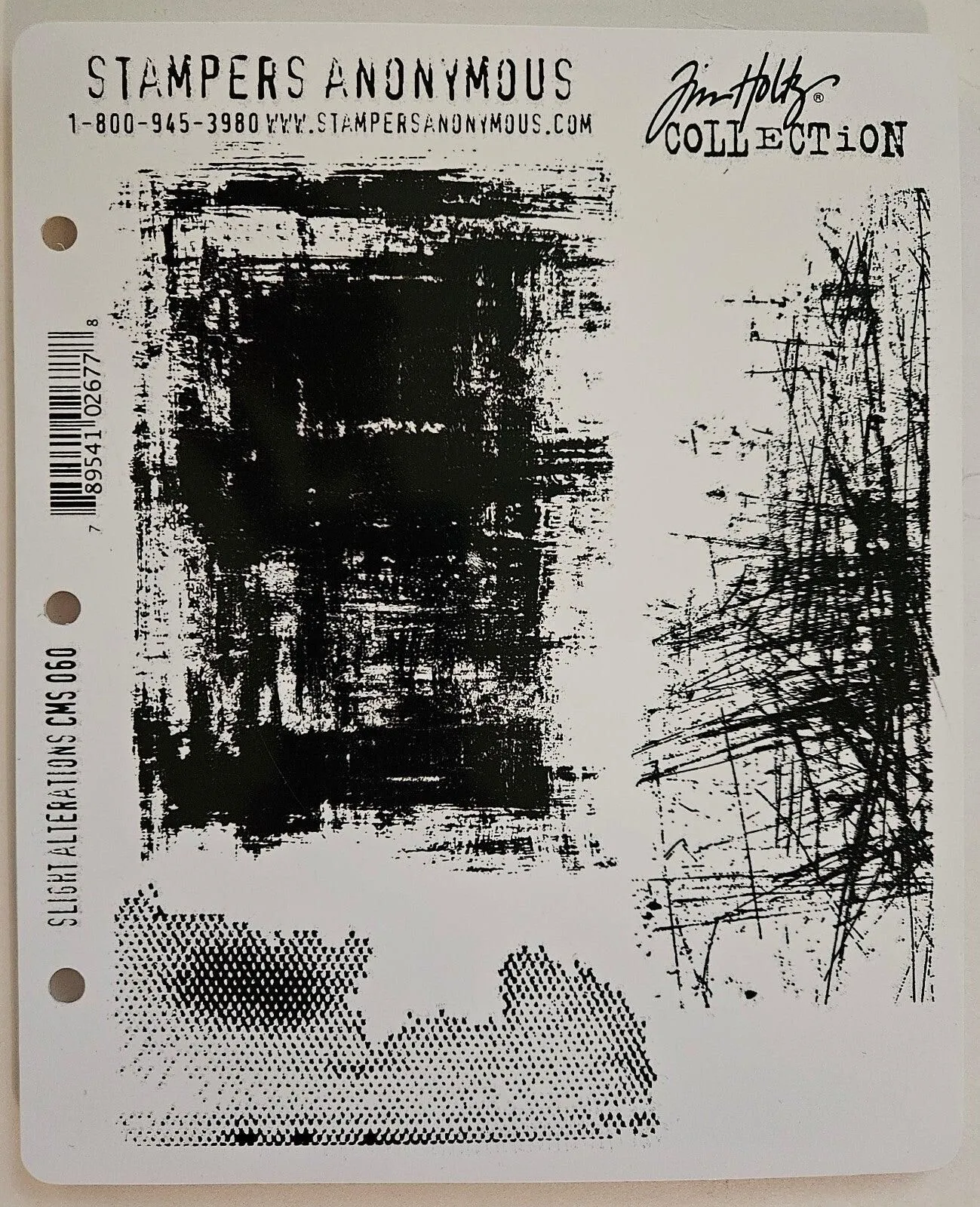 CMS060 Slight Alterations Stampers Anonymous Tim Holtz Rubber Stamps Set