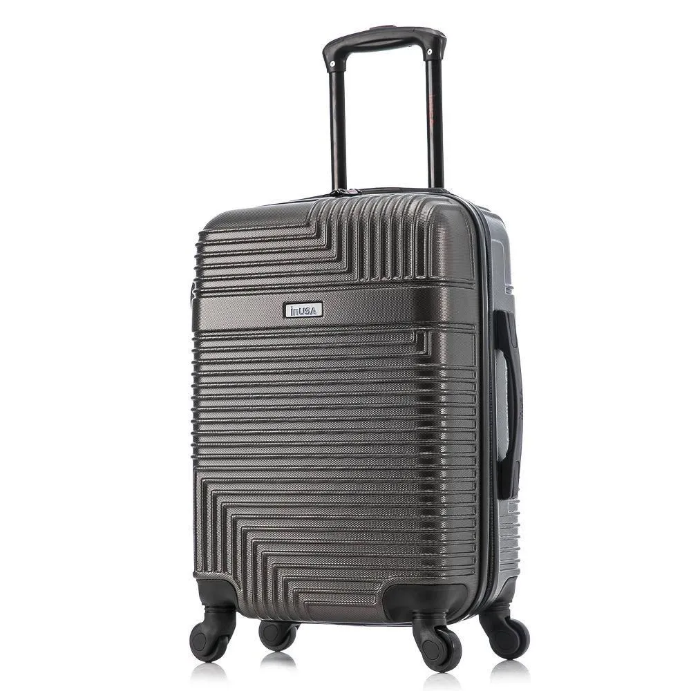 New Without Tags - Size: 21.65(H) x 14.96(W) x 8.66(D) in - InUSA Resilience Lightweight Hardside Carry On Spinner Suitcase - Black