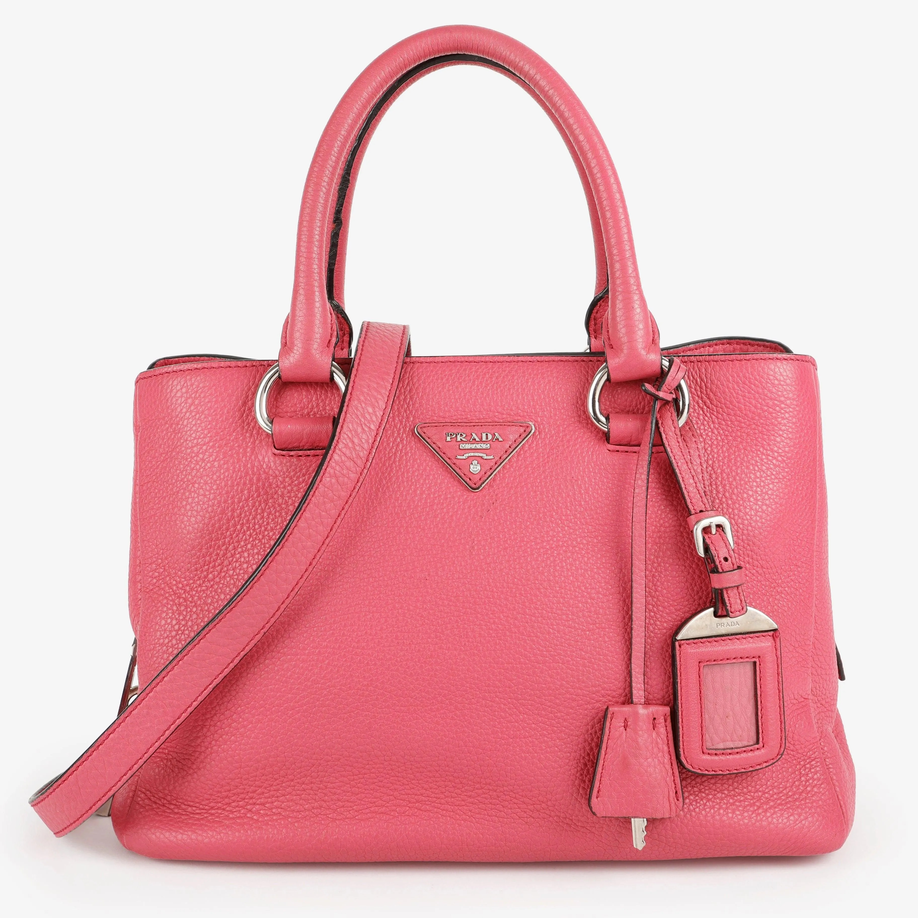 Vitello Diano 2 Way Tote, Pink Calfskin