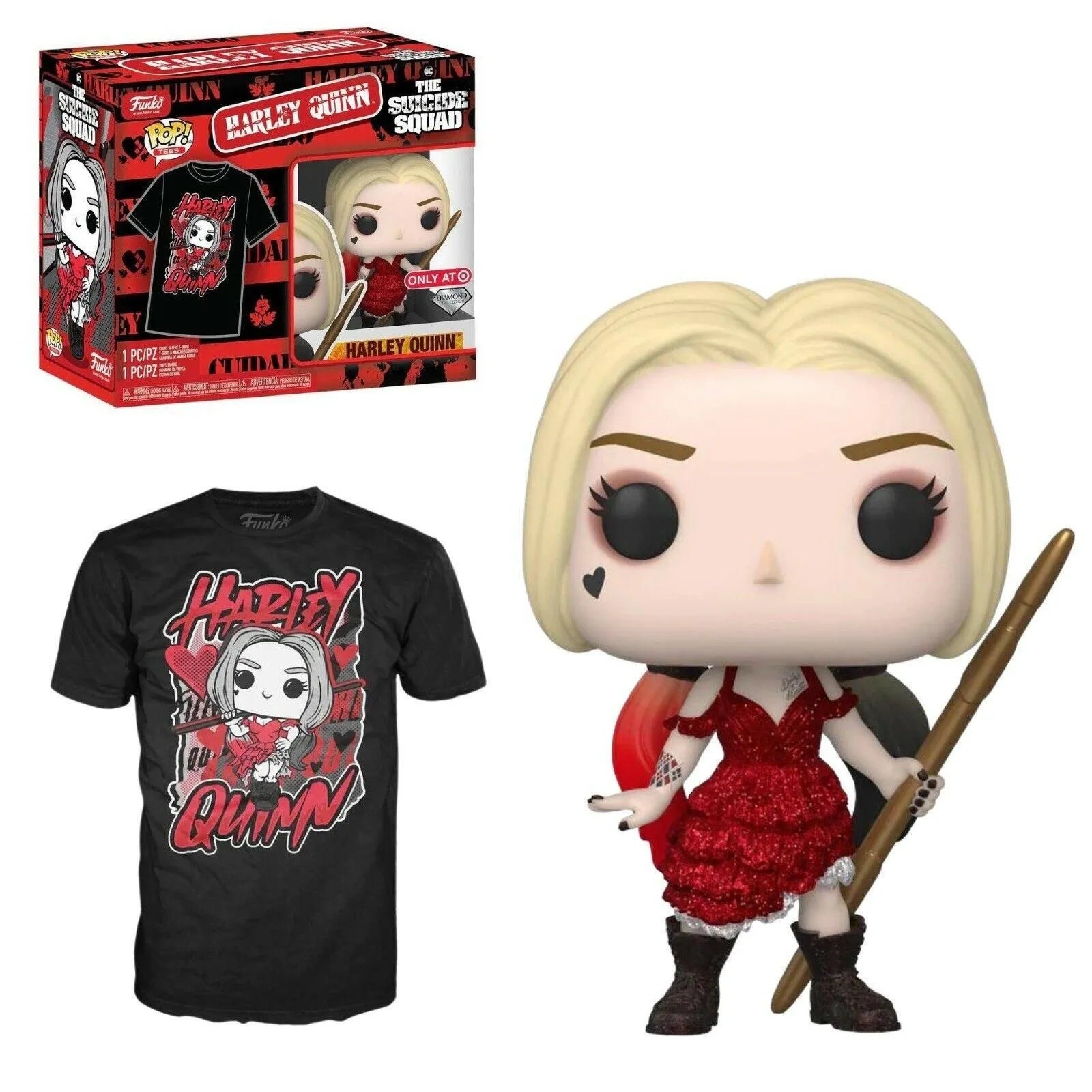 Funko Tees - Harley Quinn Deluxe Box  - Funko POP! - Size XL - Diamond - Target Exclusive