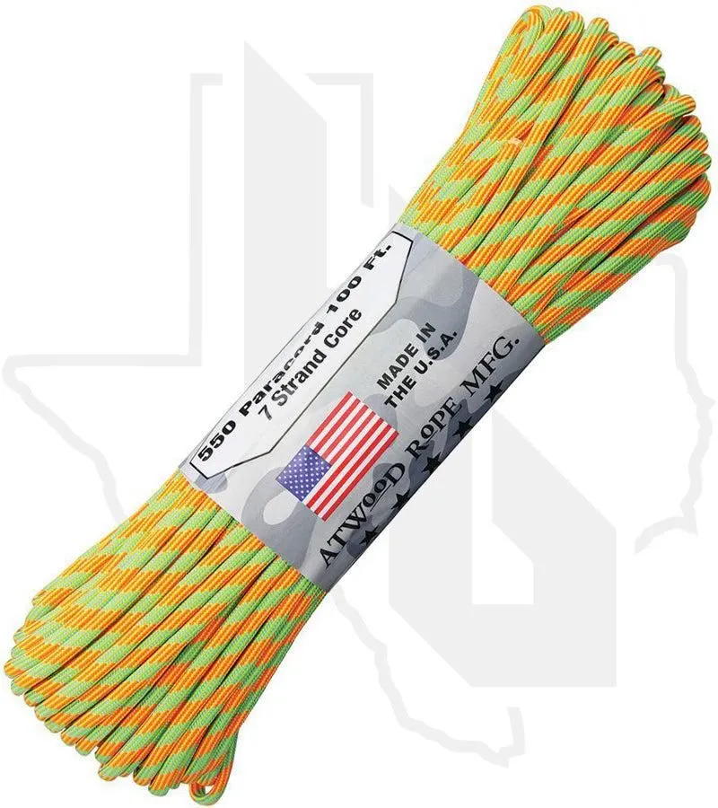 Atwood Rope MFG Crush RG1226H - 550 Paracord, 100 Feet