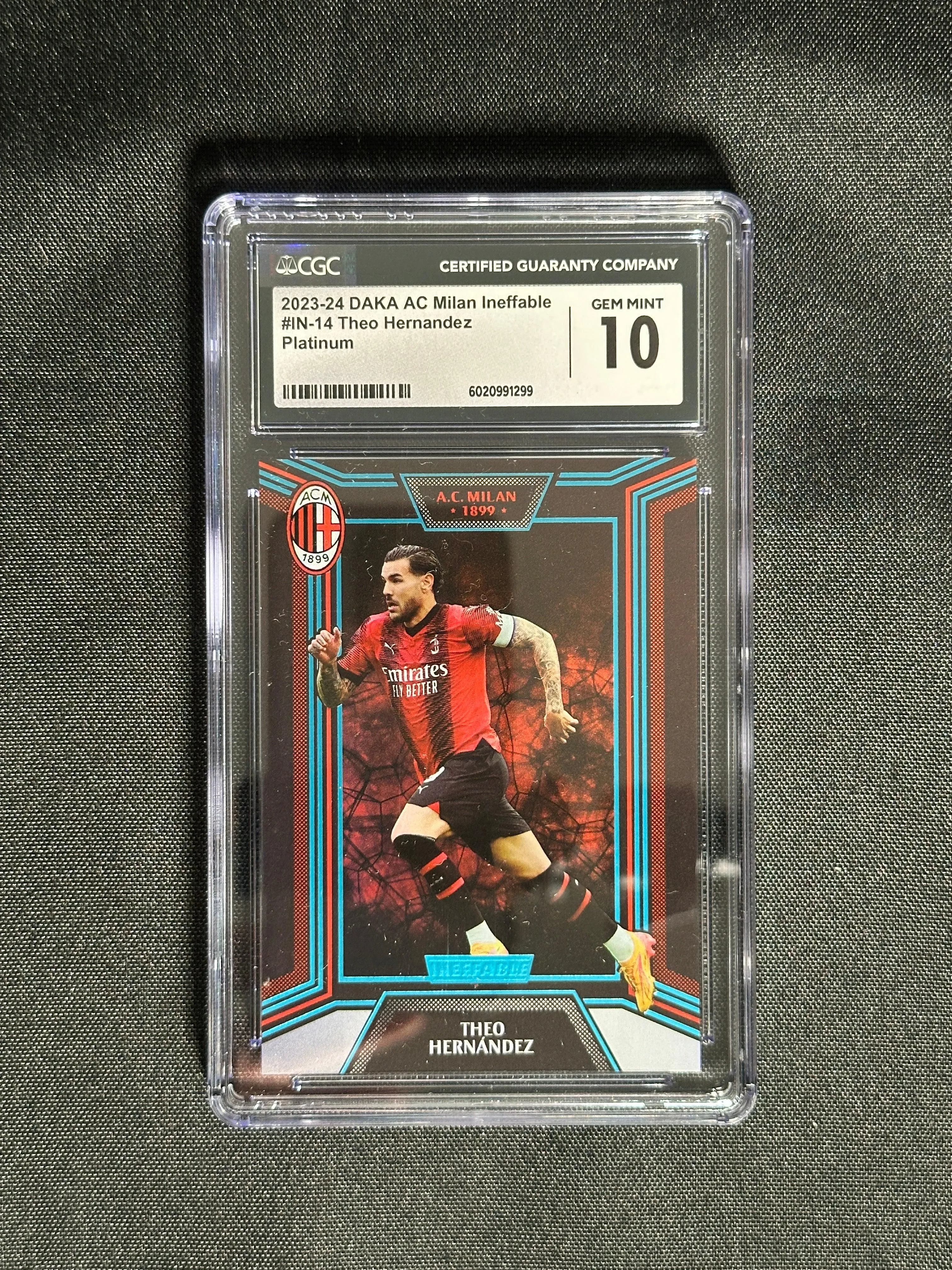 Theo Hernandez Numbered Parallel 1/1 - DAKA AC Milan 2023/24