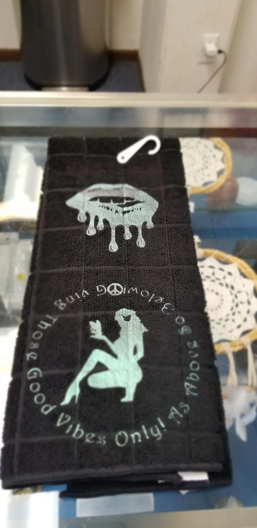 Good Vibes Only As Above So Below Hand Towel – Microfiber 15x25" Handmade Design