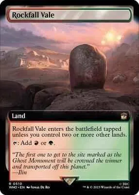Magic: The Gathering - Universes Beyond: Doctor Who - Rockfall Vale (Extended Art) - Rare - Foil
