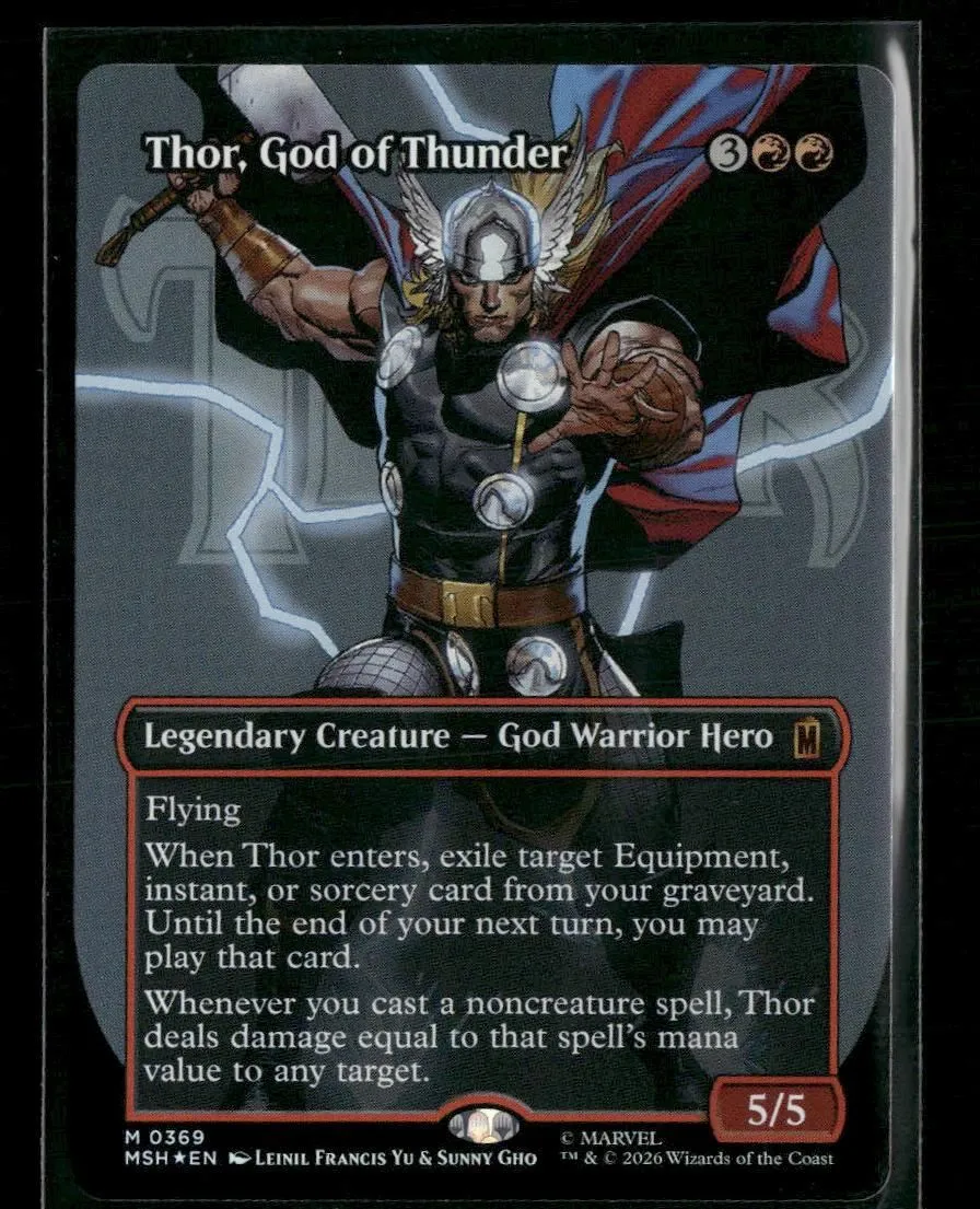 Marvel Super Heroes Thor, God of Thunder (Borderless) (0369) Foil #369