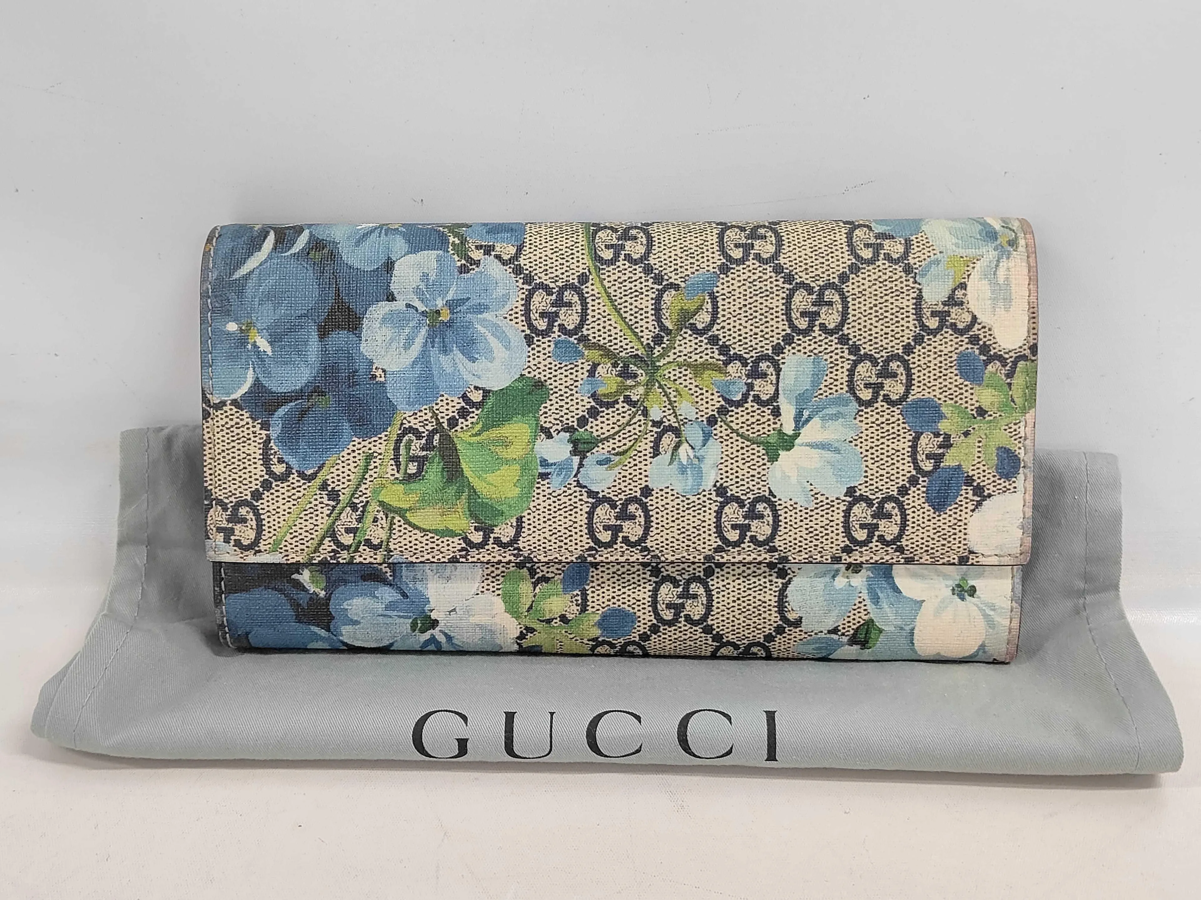 Gucci Blooms Long Wallet GG Supreme Blue 3440