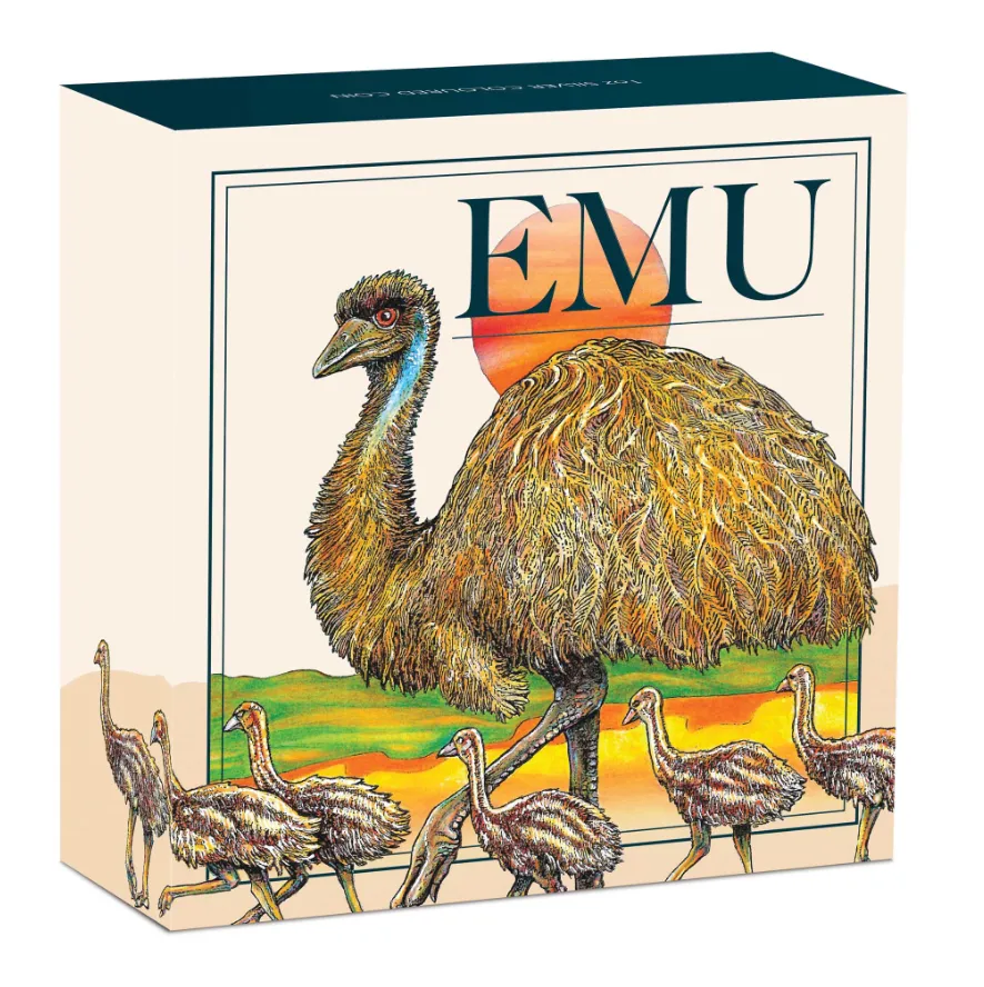 2026 Australian Emu 1oz Coloured Silver Proof Coin