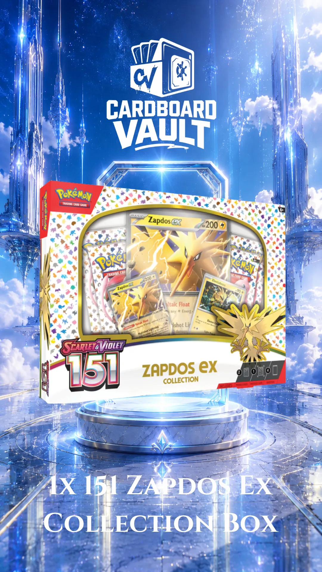 1x 151 ZAPDOS EX COLLECTION BOX