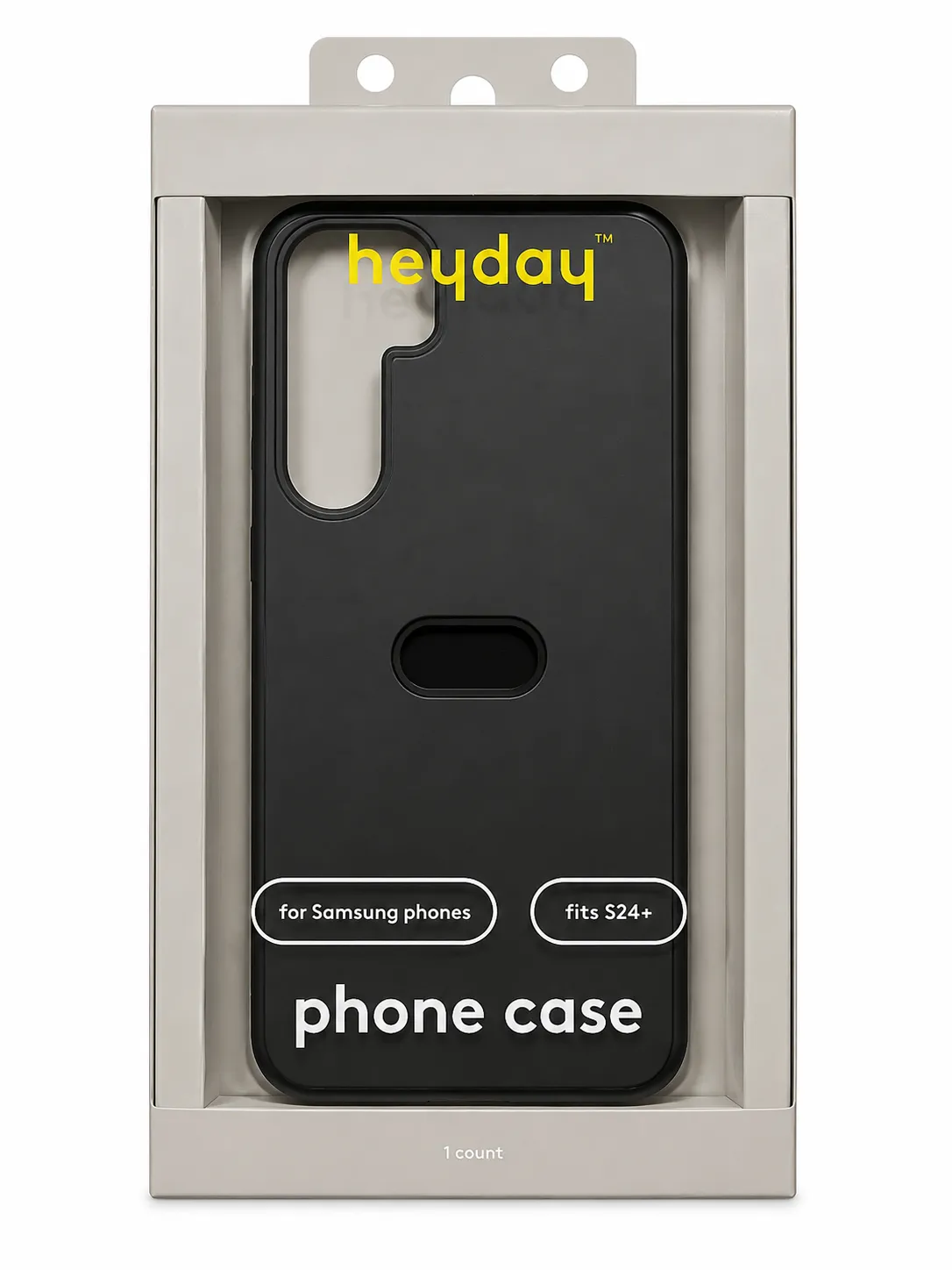 heyday™ Protective Phone Case for Samsung Galaxy S24+ | Black | Slim Shock-Absorbing Cover